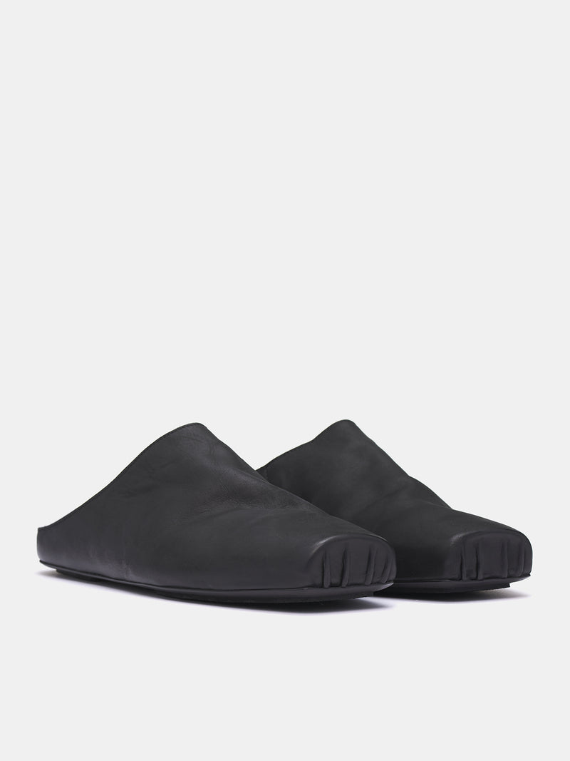 Black Leather Ballet Slipper (US9592-UW900-BLACK)