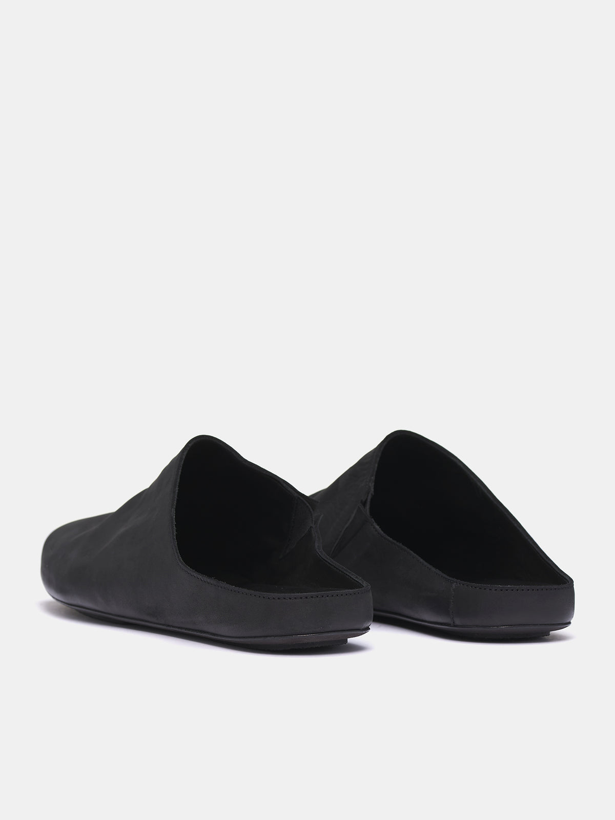Black Leather Ballet Slipper (US9592-UW900-BLACK)