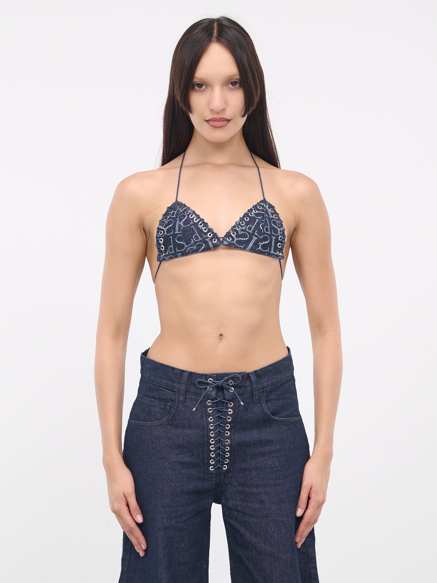 Ludovic de Saint Sernin Monogram Bikini Top