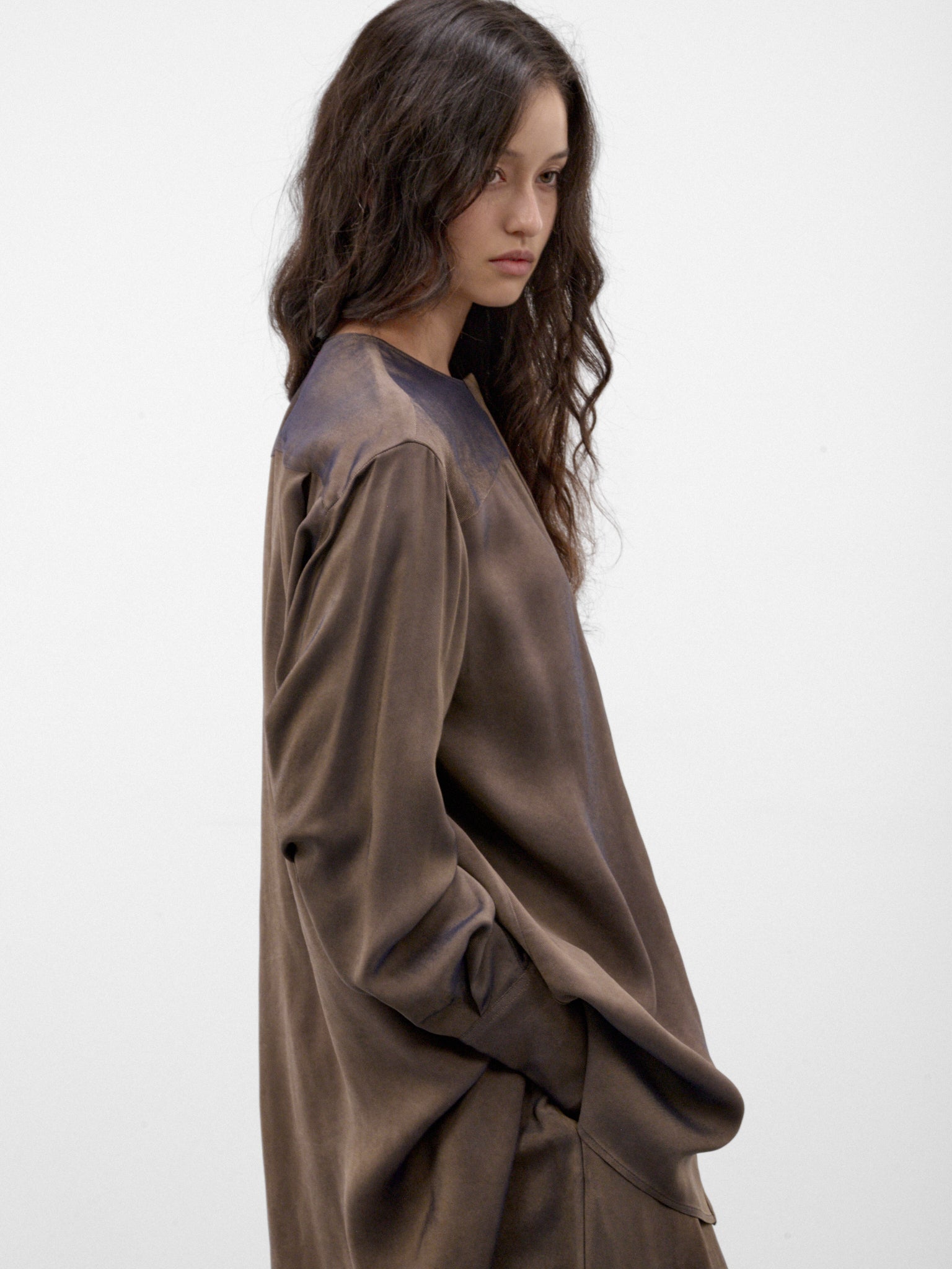 Gray Buttoned Shirt (UW1002-TAFEE-GREY-BROWN)