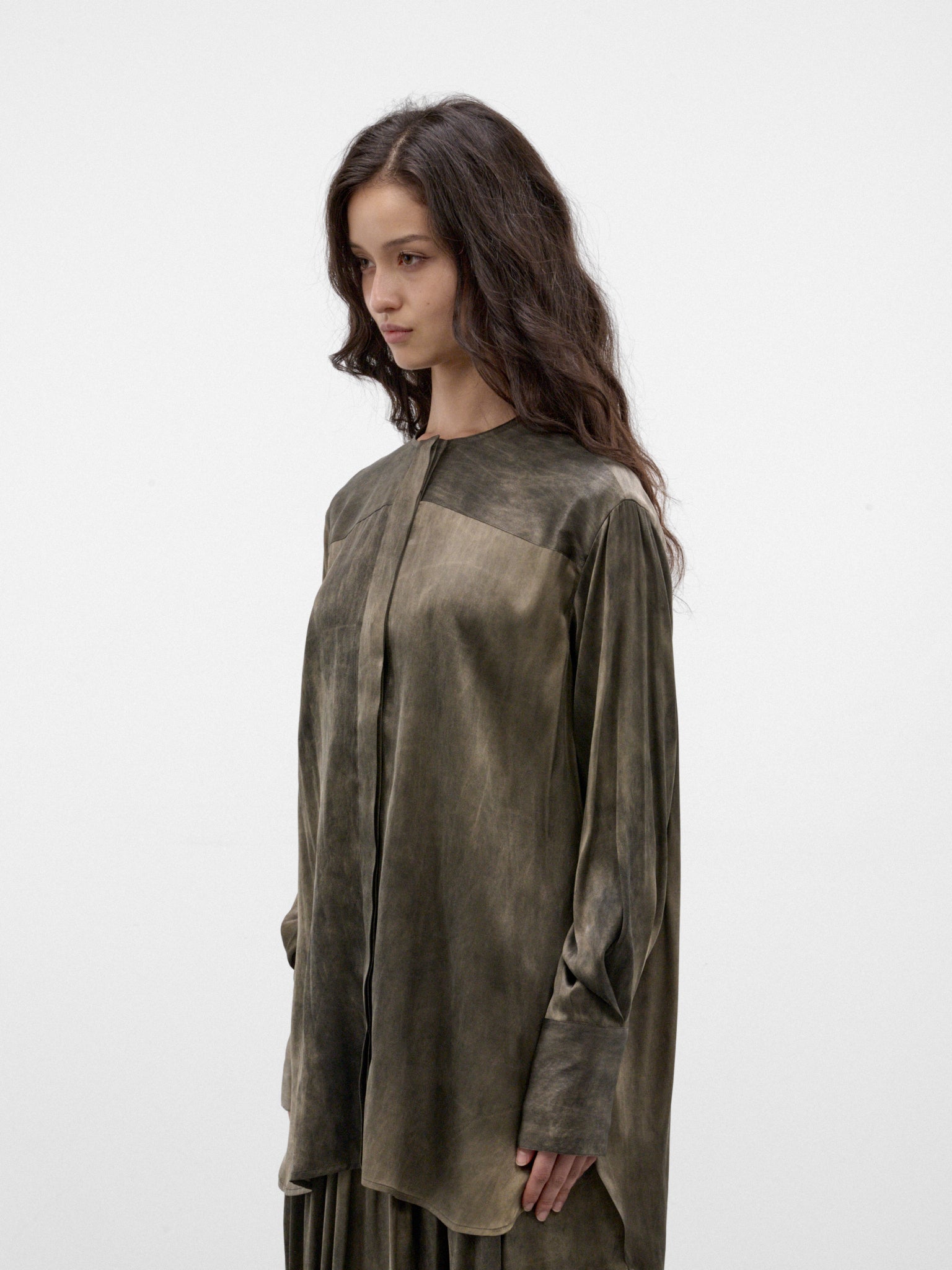 Gray Printed Buttoned Shirt (UW1004-TAFEE-DARK-GREY)