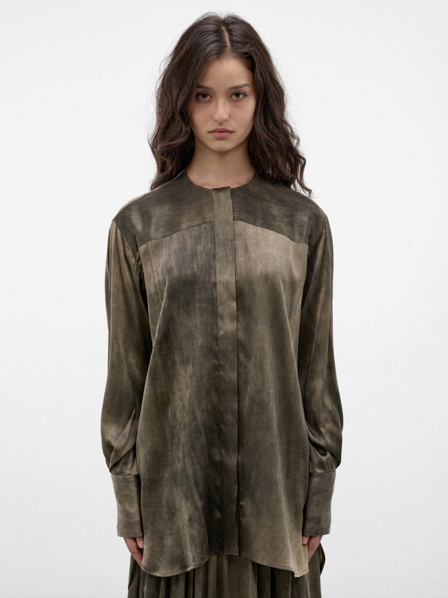 Gray Printed Buttoned Shirt (UW1004-TAFEE-DARK-GREY)