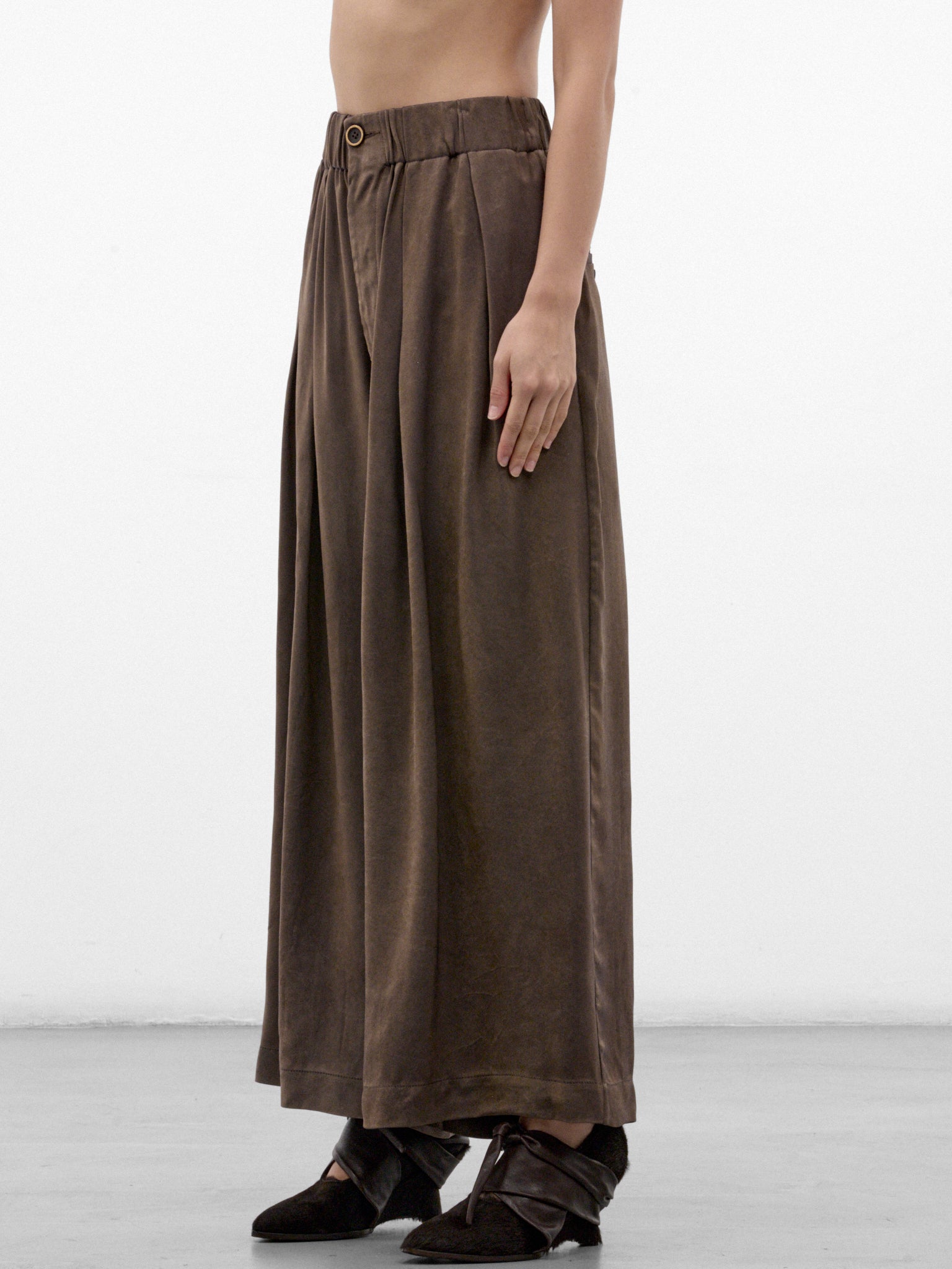 Gray Wide Leg Trousers (UW3015-POETIC-GREY-BROWN)