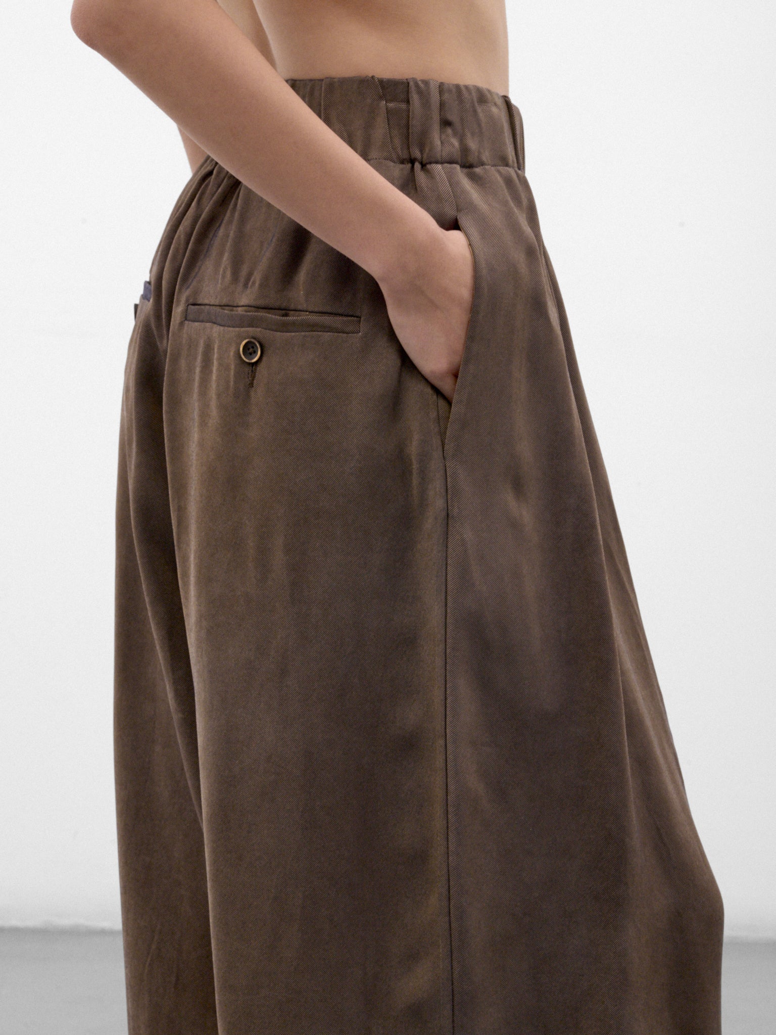 Gray Wide Leg Trousers (UW3015-POETIC-GREY-BROWN)