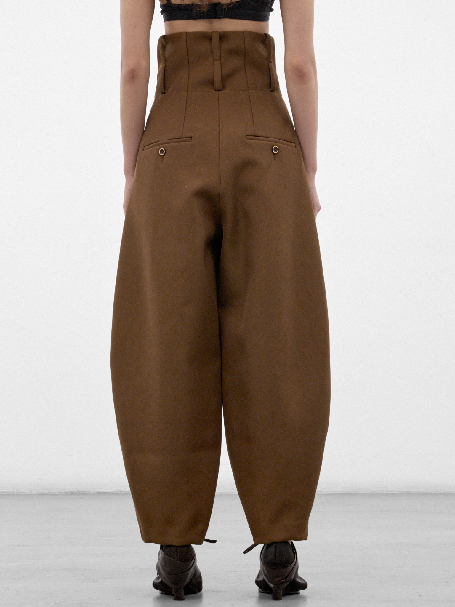 Mustard Wide Pleated Trousers (UW3027-POLY-DARK-MUSTARD)