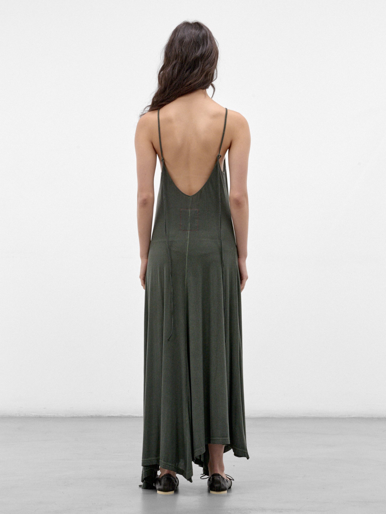 Gray Asymmetric Maxi Dress (UW5038-ACRRY-GREY-GREEN)