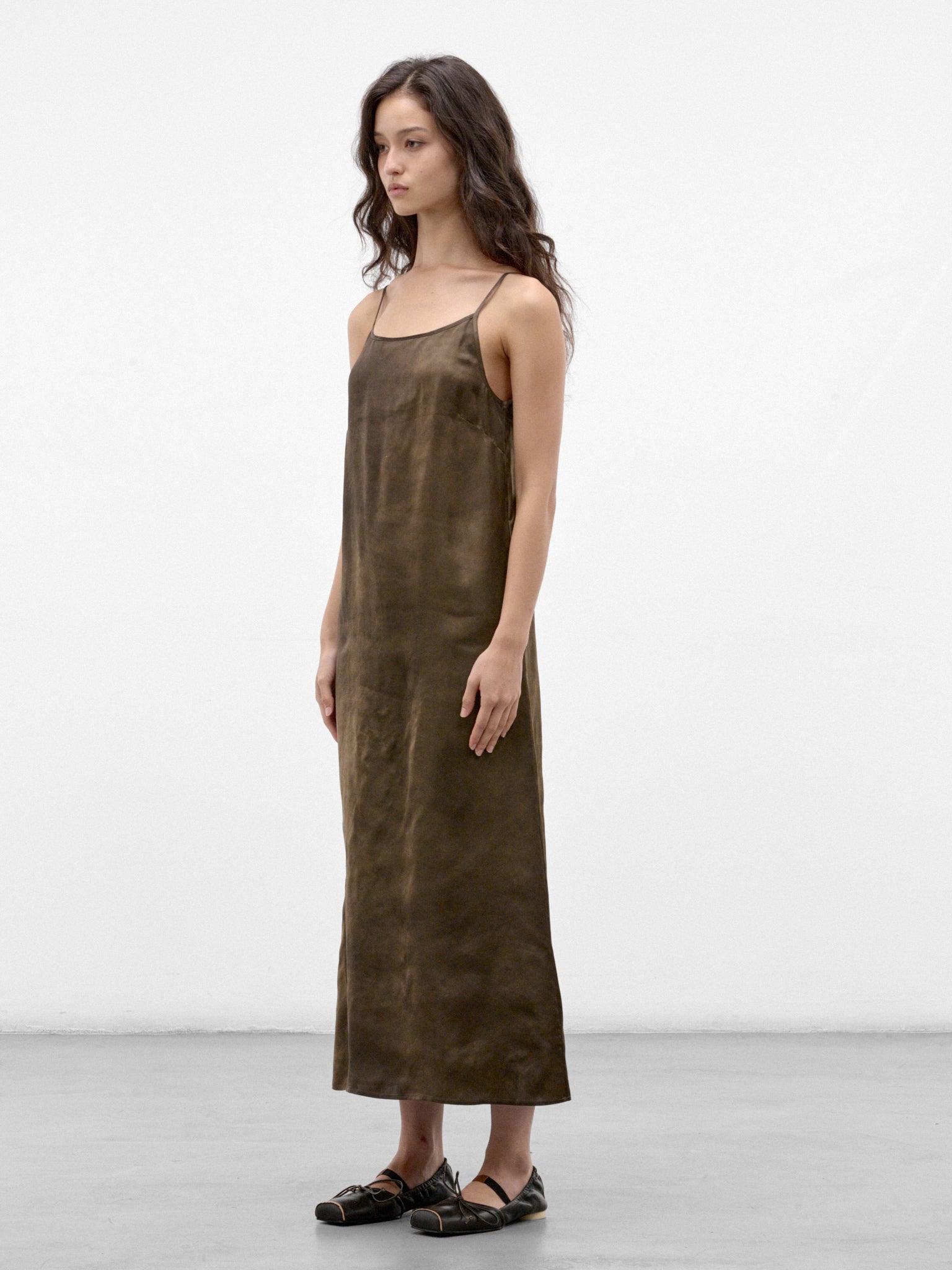 Brown Mottled Maxi Dress (UW5082-ANAYA-GREY-BROWN)