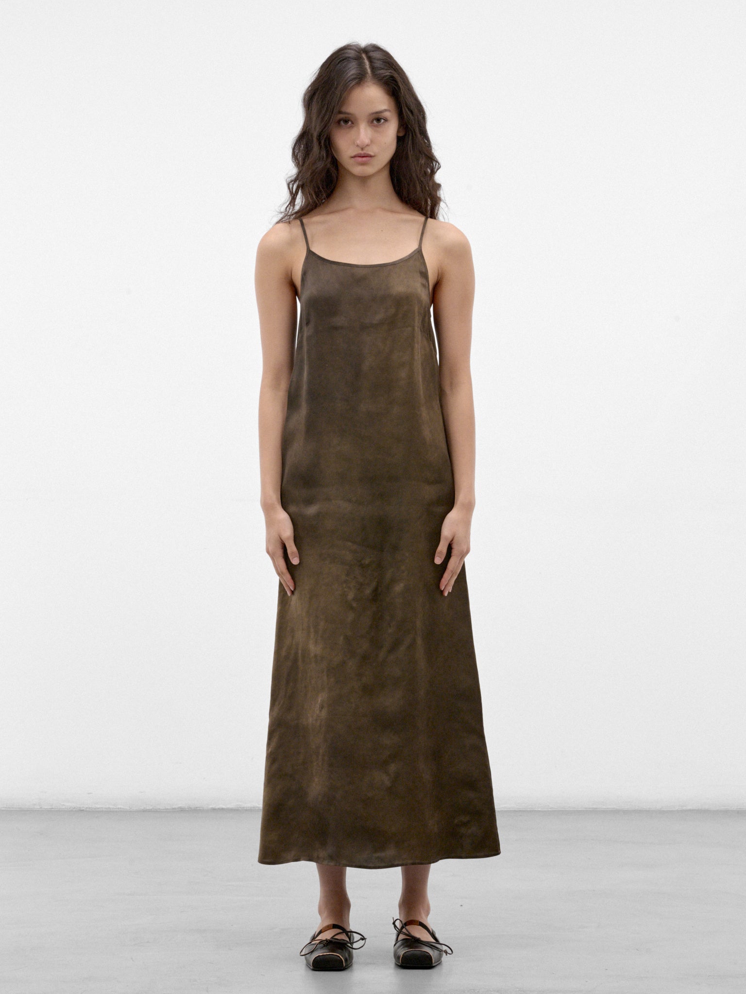 Brown Mottled Maxi Dress (UW5082-ANAYA-GREY-BROWN)