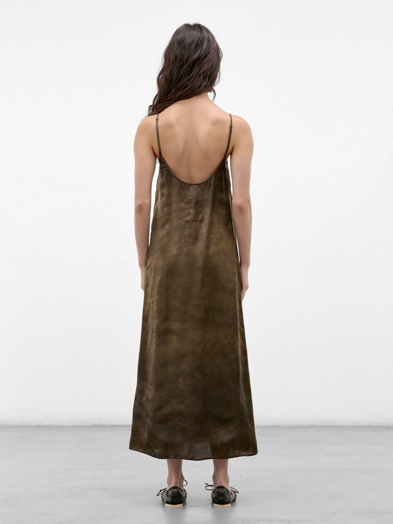 Brown Mottled Maxi Dress (UW5082-ANAYA-GREY-BROWN)