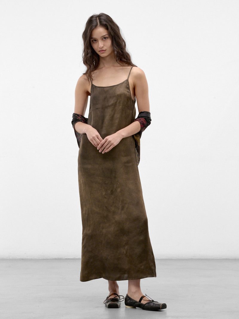 Brown Mottled Maxi Dress (UW5082-ANAYA-GREY-BROWN)