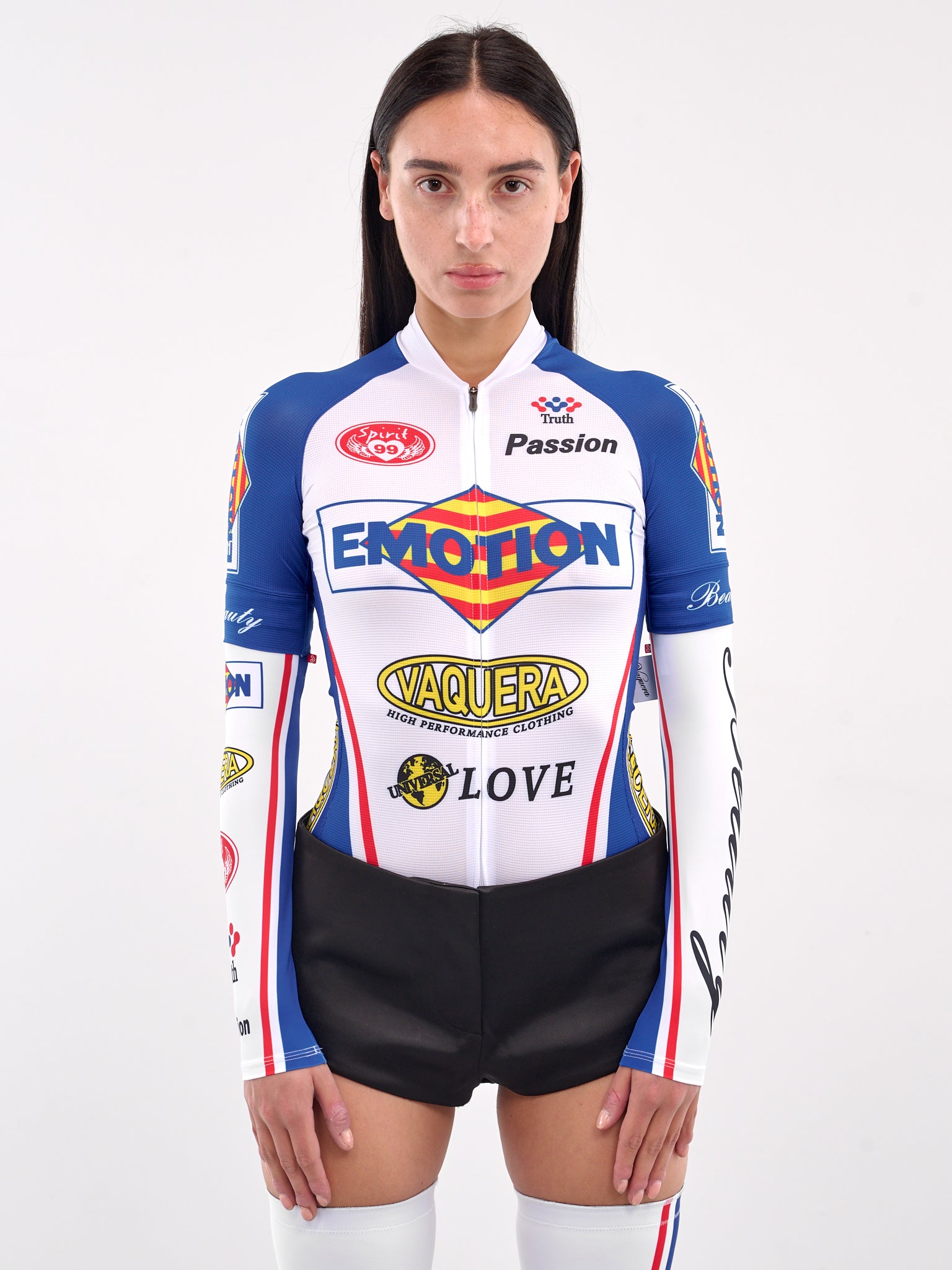 Graphic Arm Warmers (VAQ09K103-WHITE)
