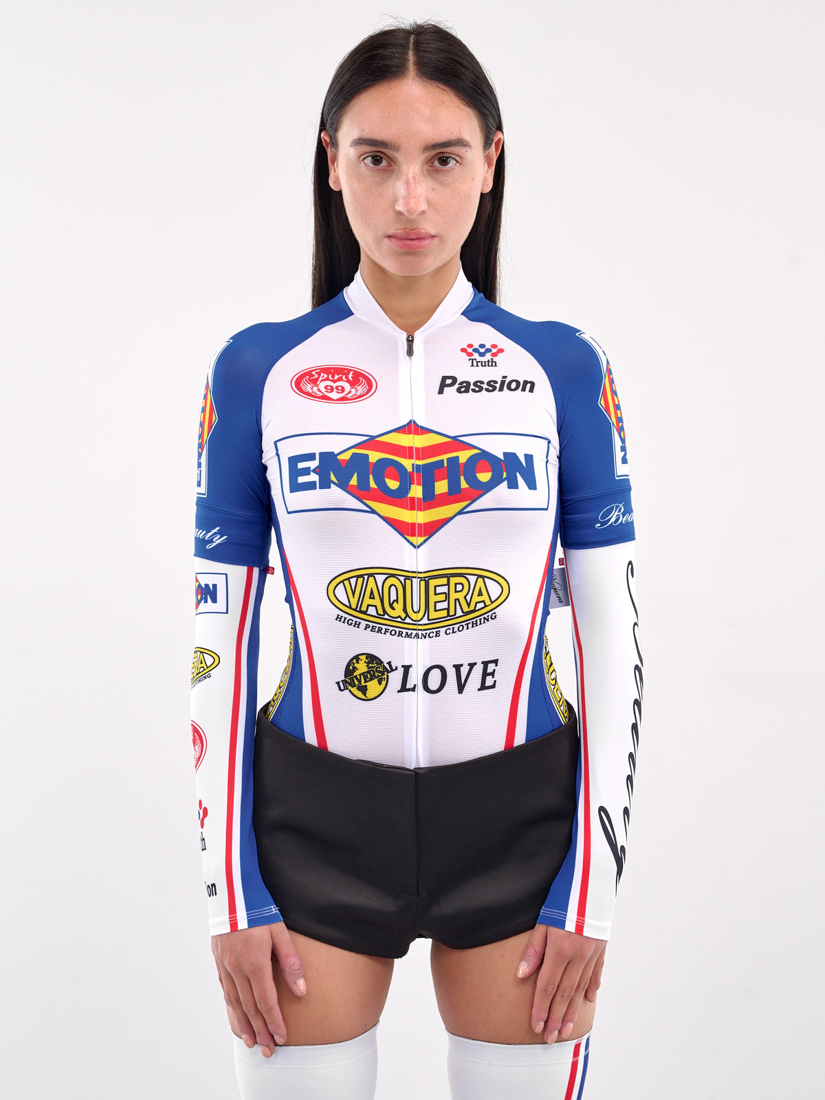 Graphic Arm Warmers (VAQ09K103-WHITE)