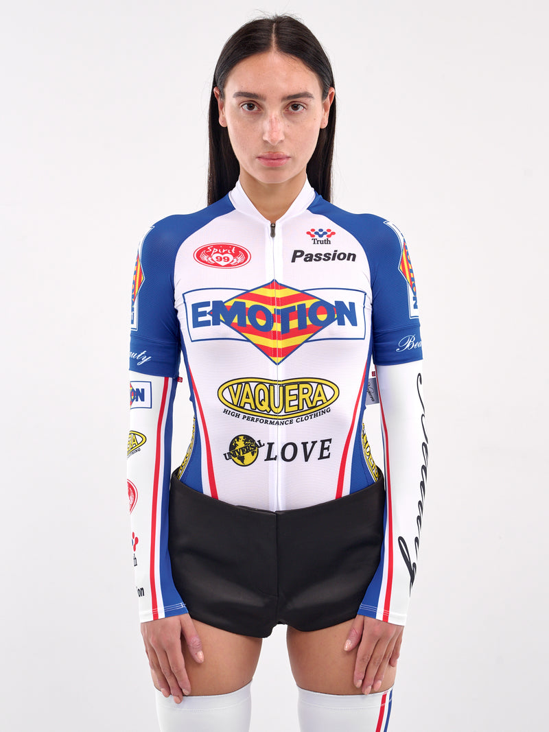 Graphic Arm Warmers (VAQ09K103-WHITE)