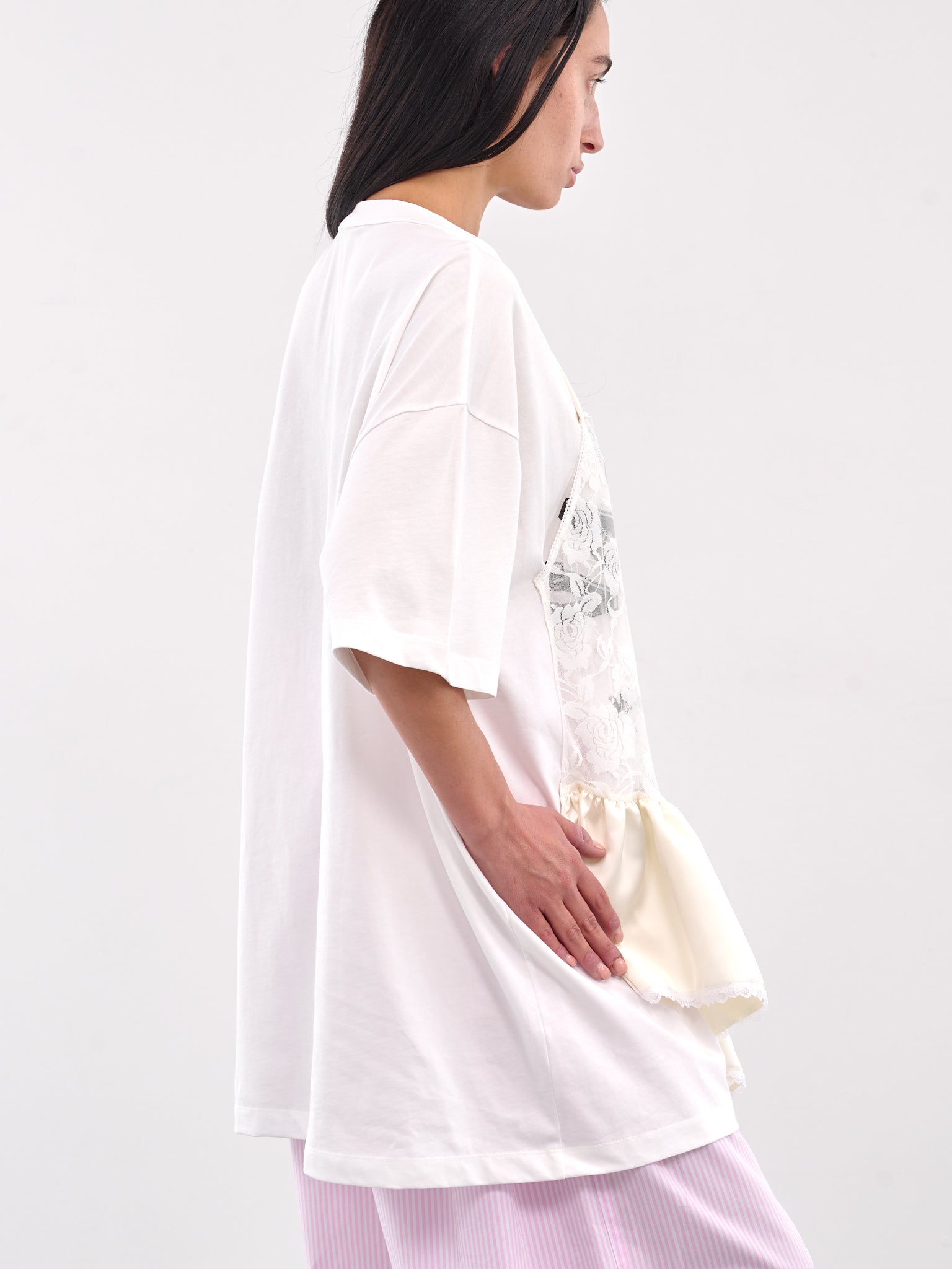 Trompe L'oeil Tee (VAQ09T025-BLANC-DE-BLANC)