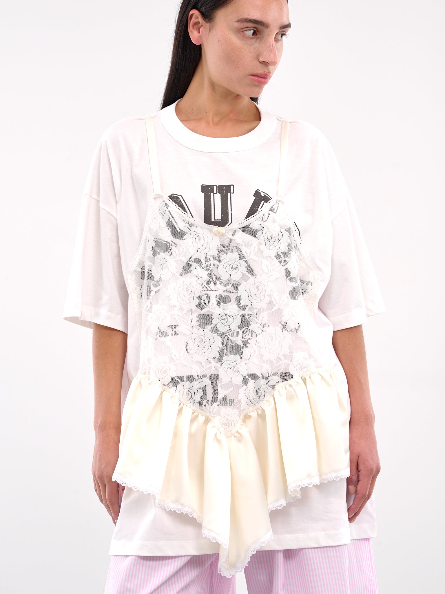 Trompe L'oeil Tee (VAQ09T025-BLANC-DE-BLANC)