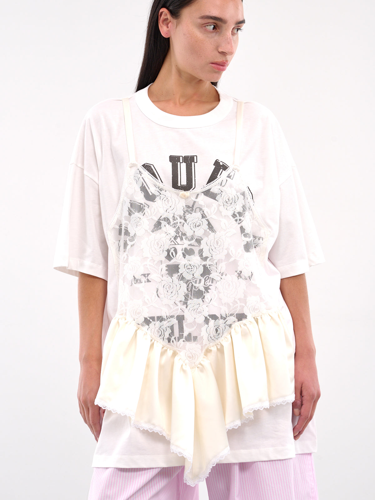 Trompe L'oeil Tee (VAQ09T025-BLANC-DE-BLANC)