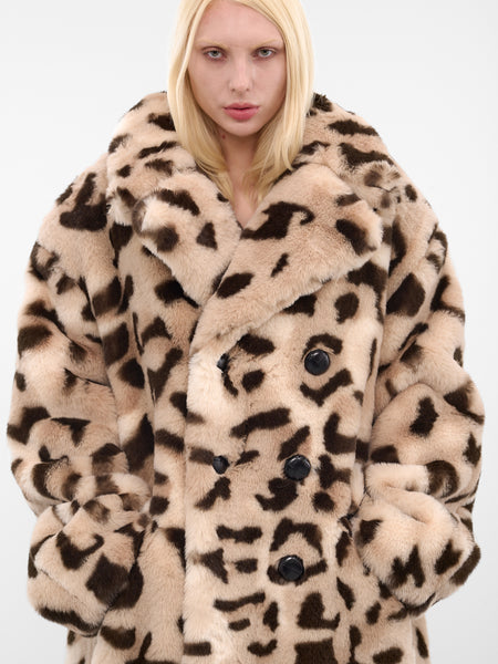 Oversized Leopard Print Fur Coat (VAQ10C001-BROWN-LEOPARD)