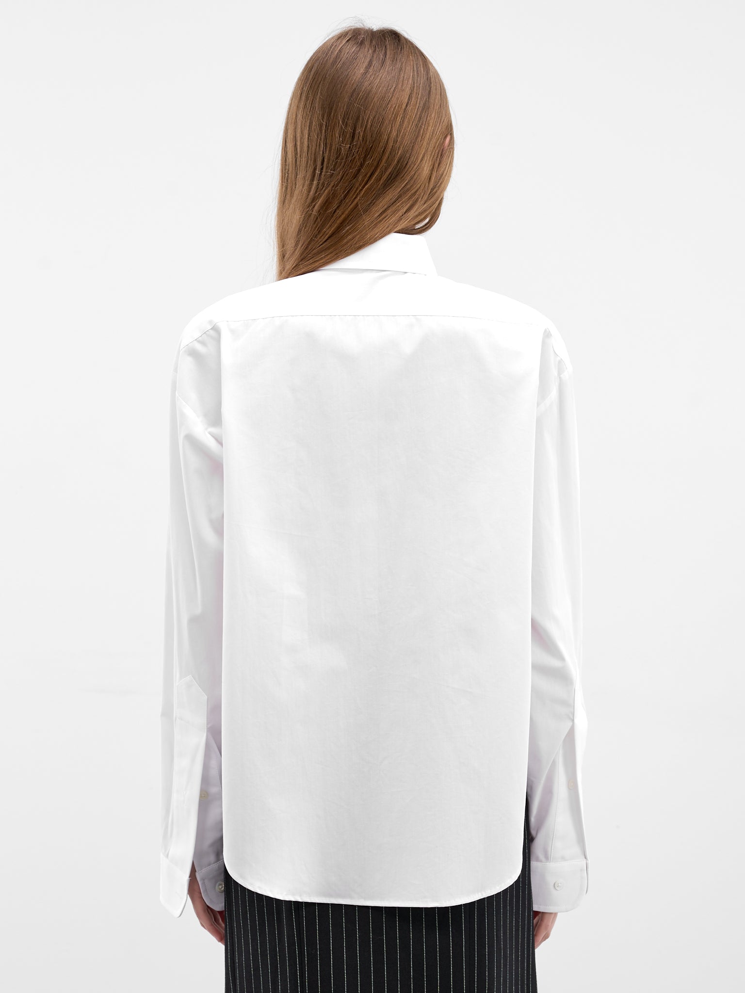 White Trompe L'oeil Bra Shirt (VAQ11B001-WHITE)
