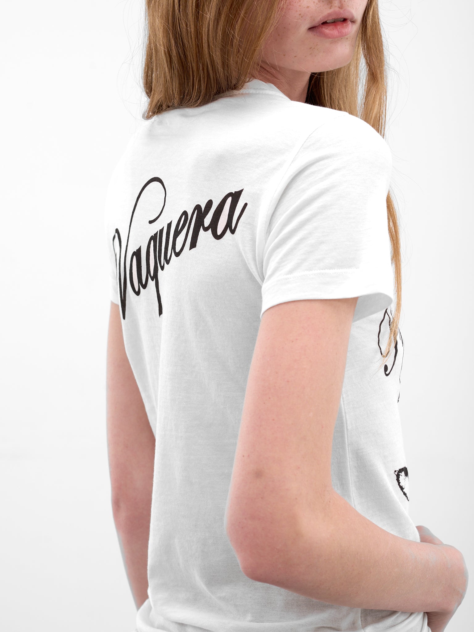 White Cotton Pretty Boy Tee (VAQ11T036-WHITE)