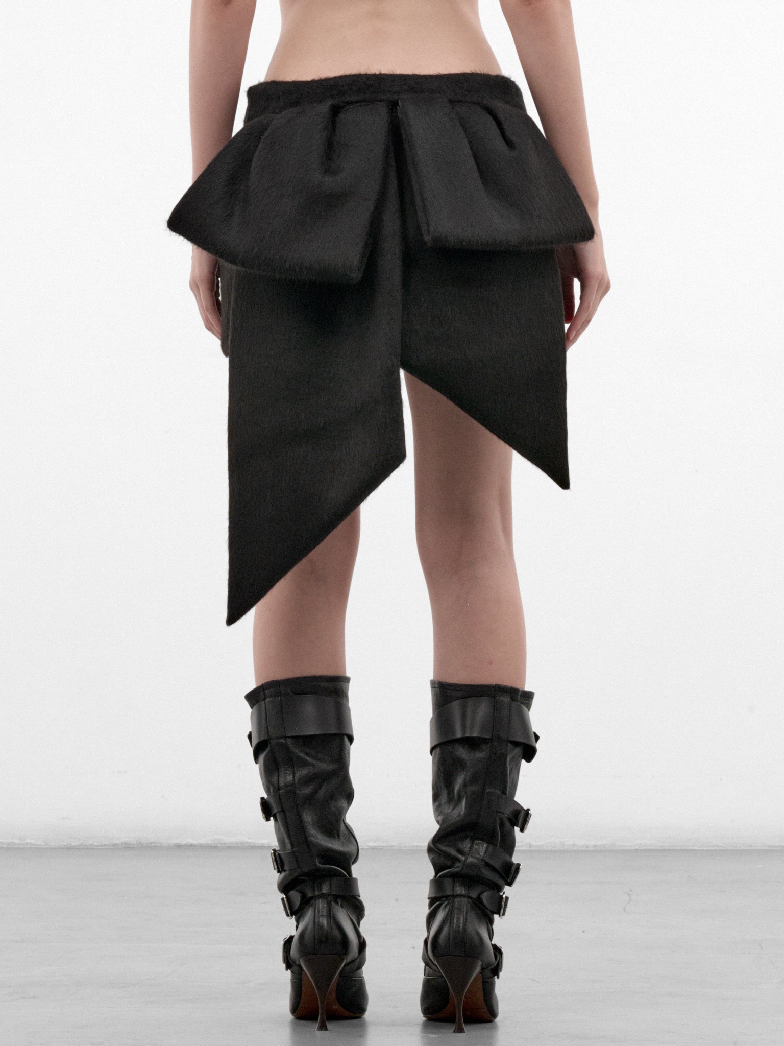 Black Bow Mini Skirt (VAQ12S005-BLACK)