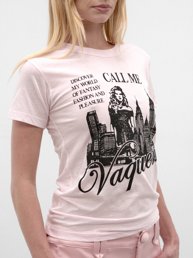 Cotton Vaquera City Graphic Tee (VAQ12T003-PINK)