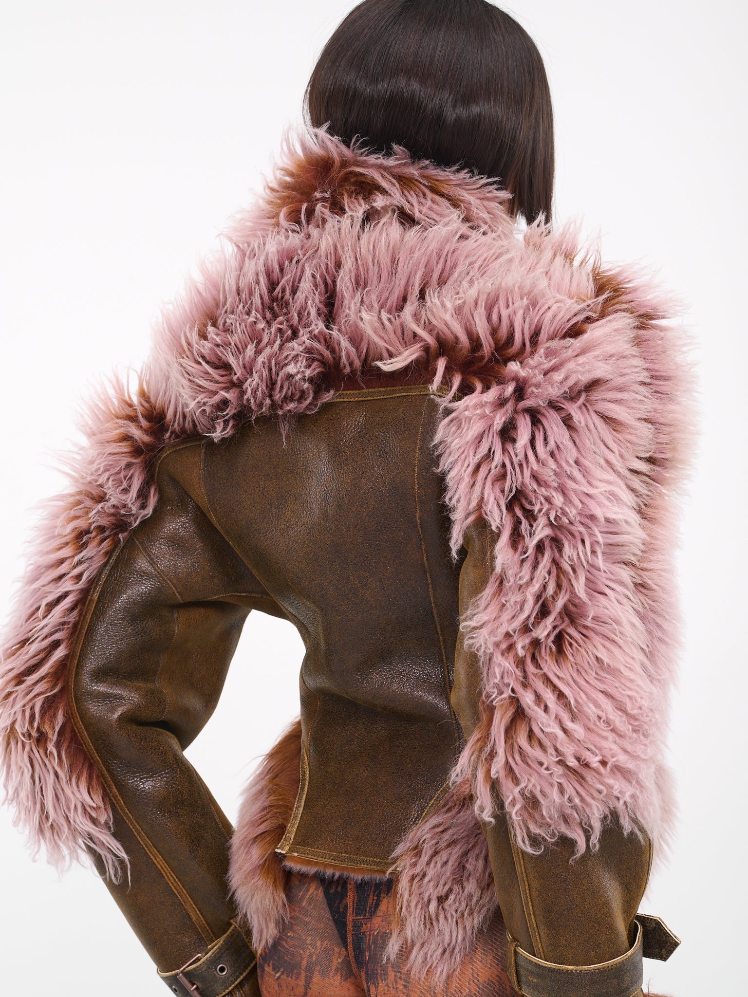 KNWLS Shearling Jacket (VE020-L503-6029-BROWN-LILA)