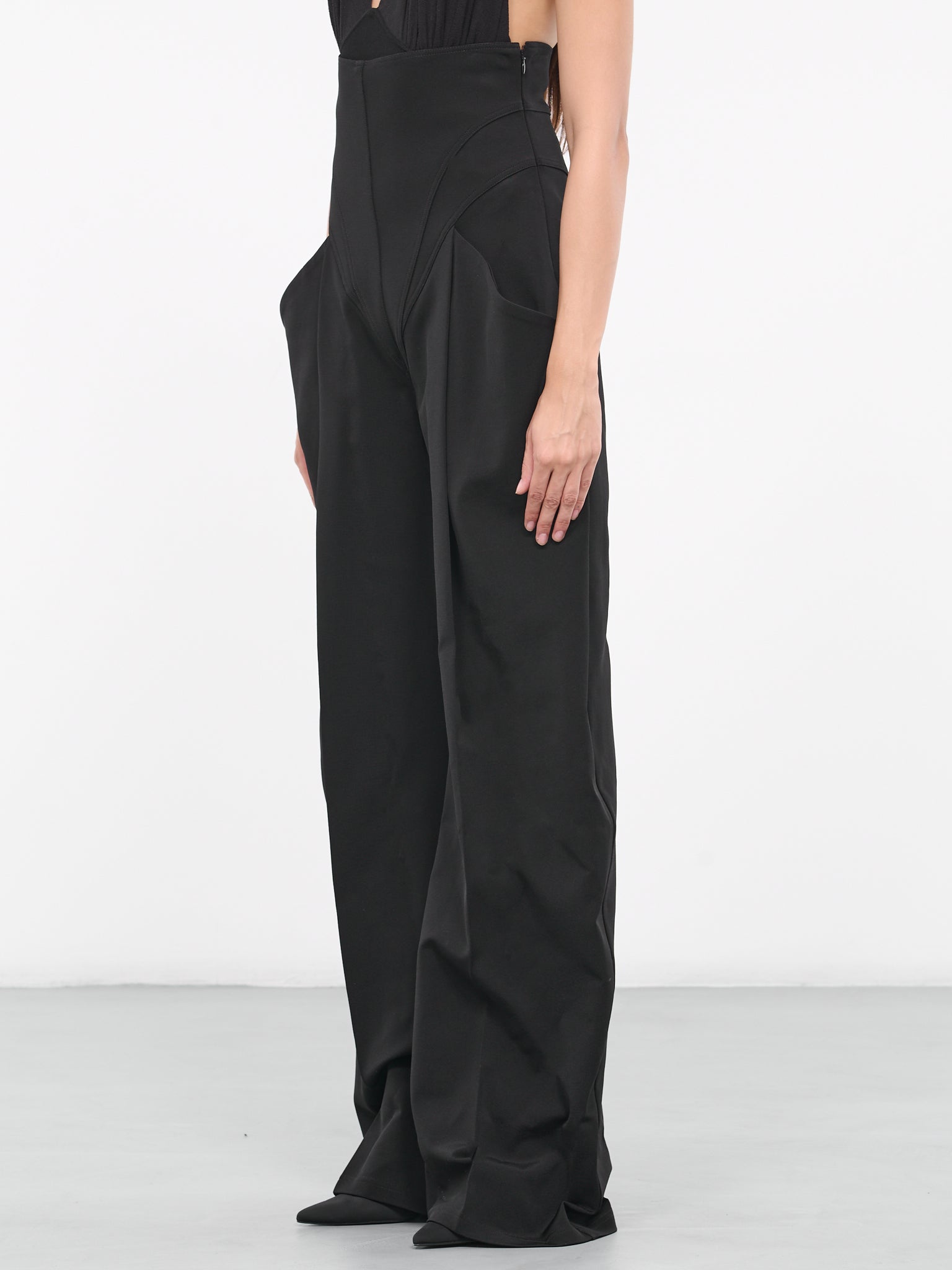 High-Waist Trousers (VEPX30005A-VXE025-BLACK)