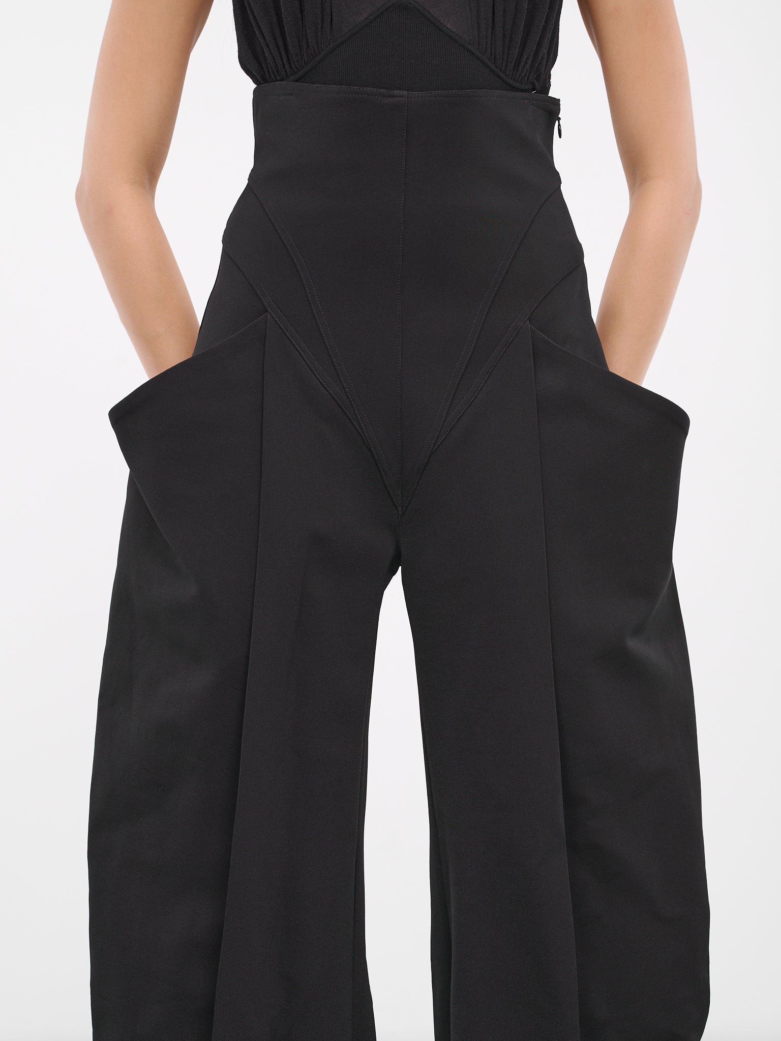 High-Waist Trousers (VEPX30005A-VXE025-BLACK)