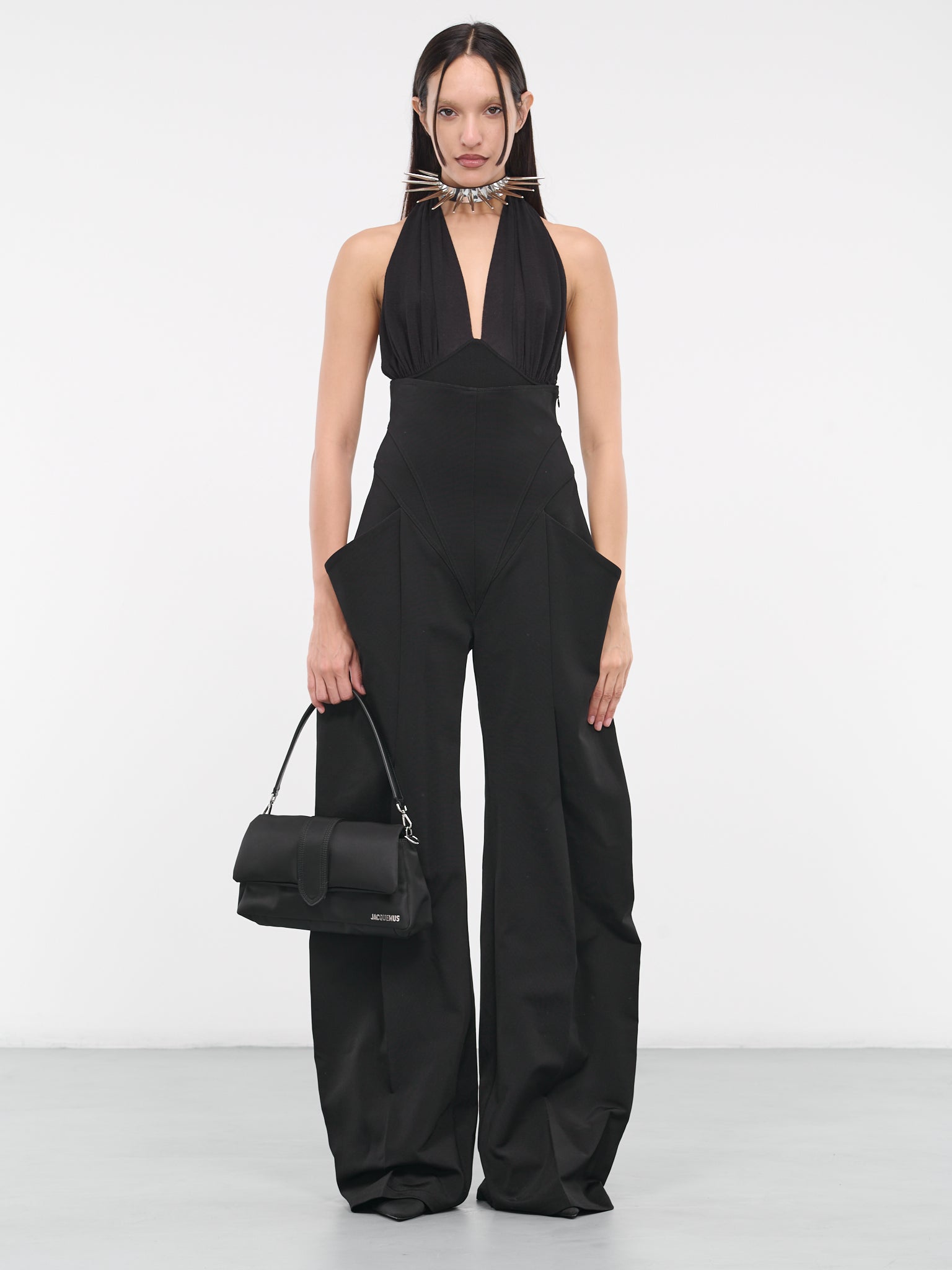 High-Waist Trousers (VEPX30005A-VXE025-BLACK)