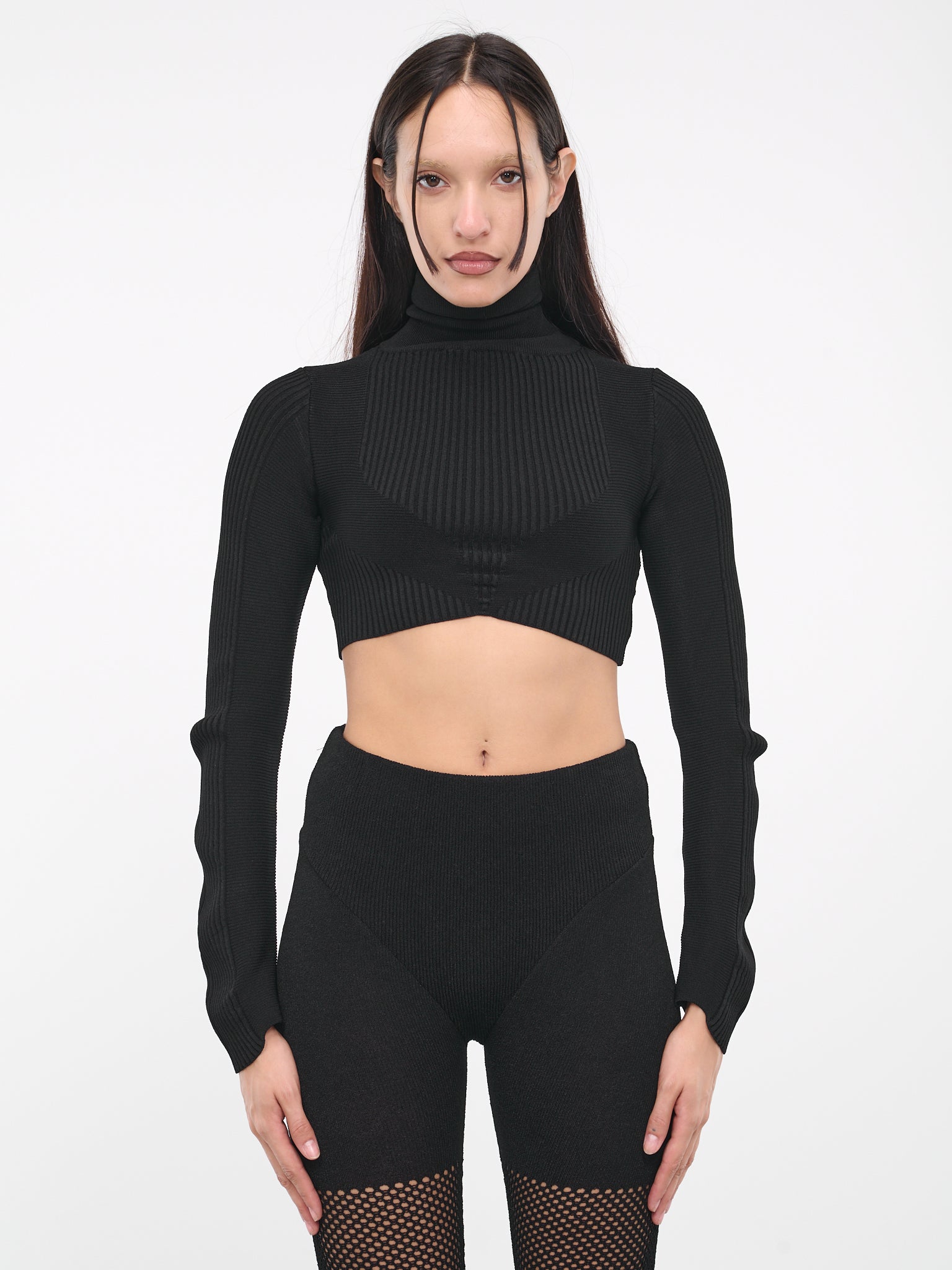 Rib Knit Top (VEPX75031A-VXE600-BLACK)