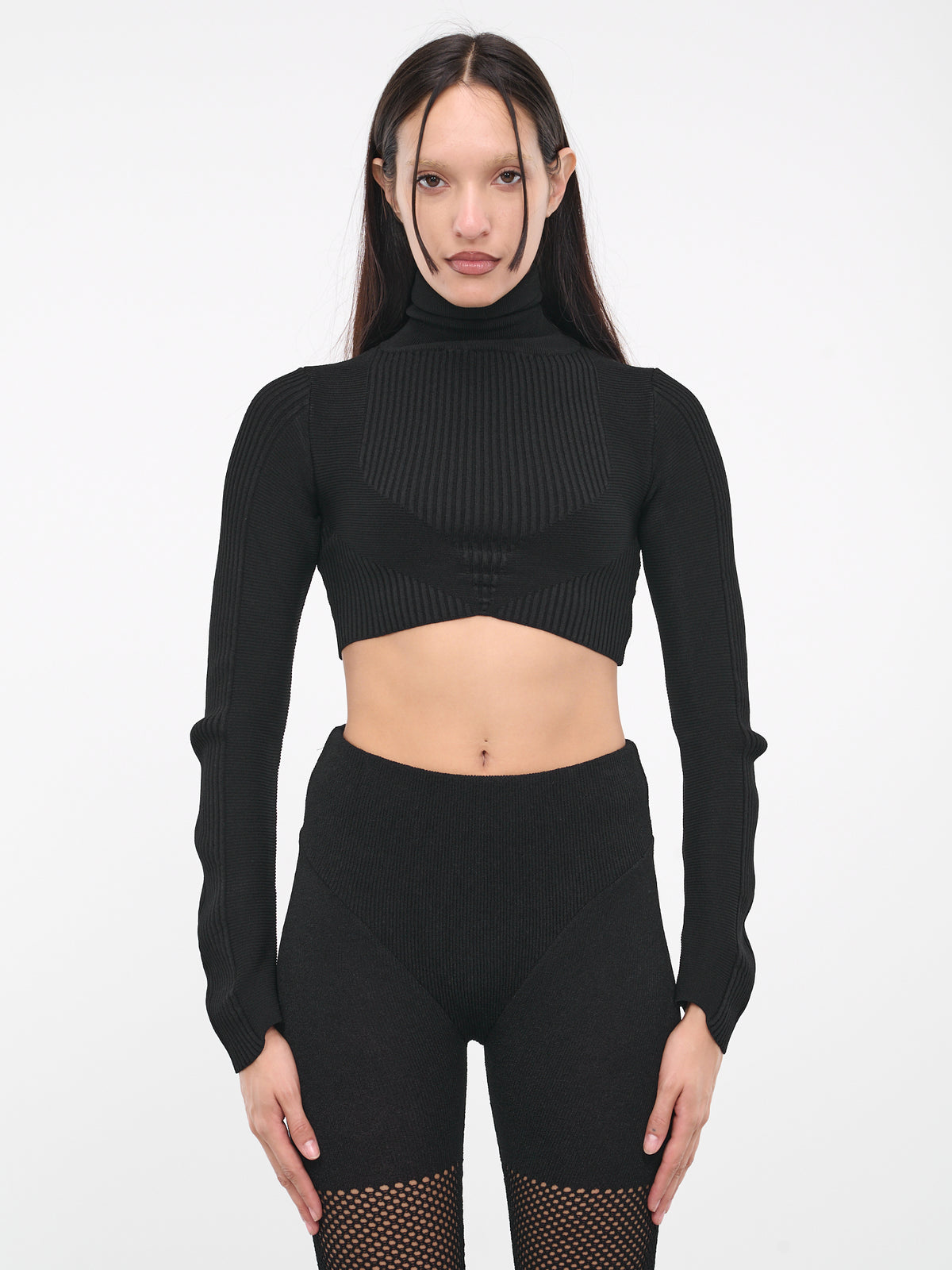 Rib Knit Top (VEPX75031A-VXE600-BLACK)