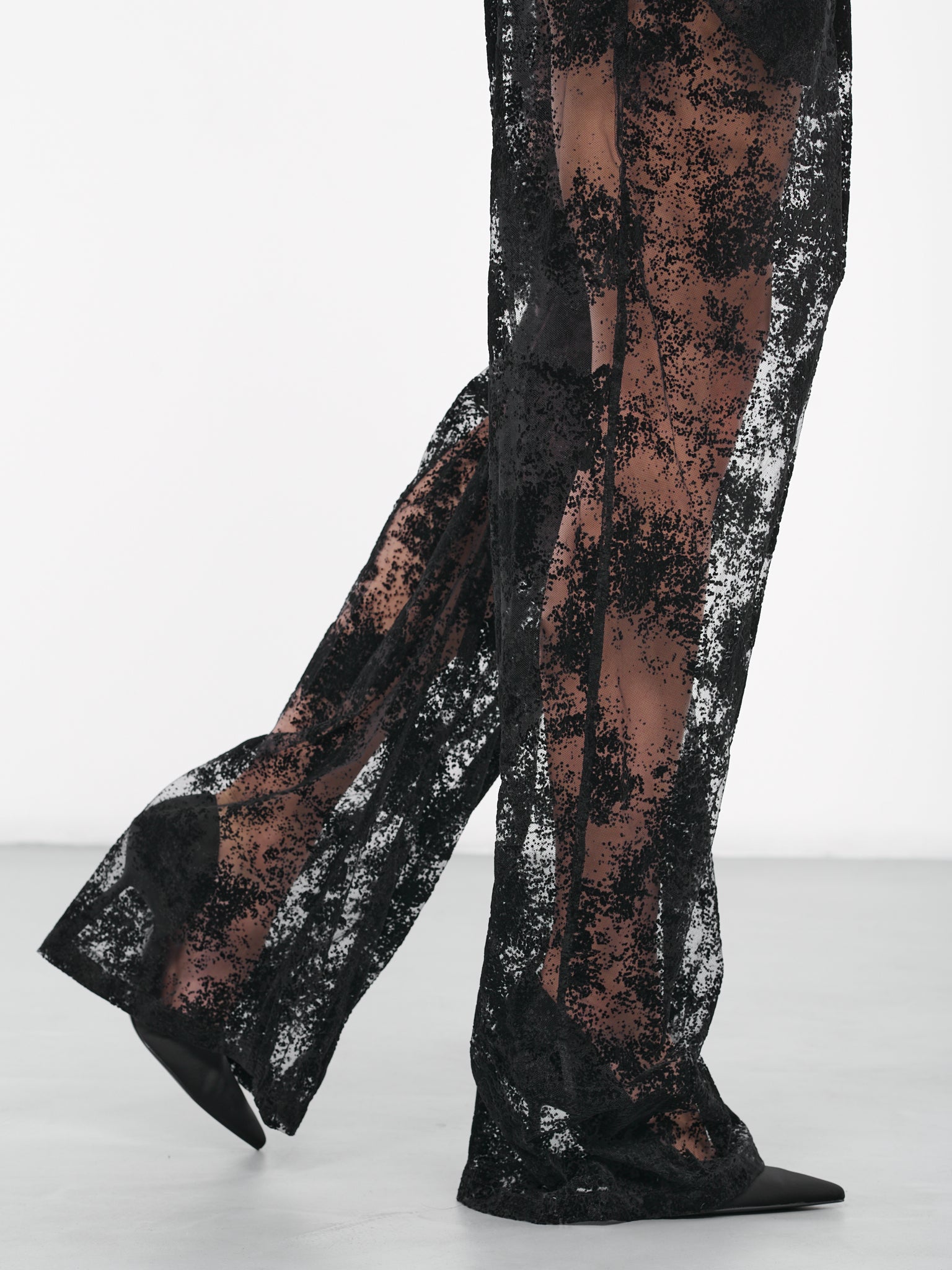 Lace High-Waist Trousers (VEWX30005A-VXE029-BLACK)
