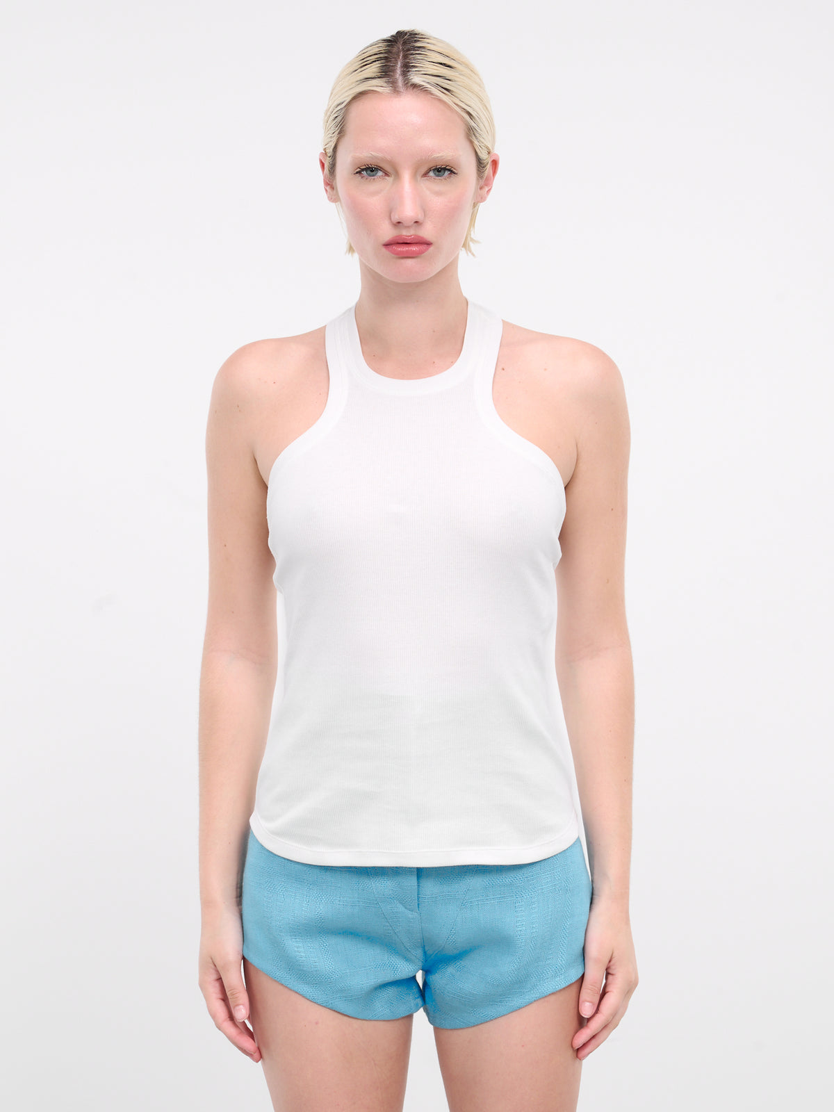 Ribbed Tank Top (VEWY65047A-VYE058-WHITE)