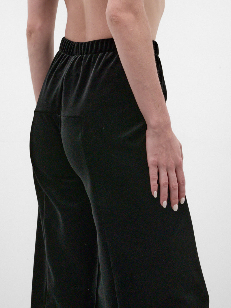 Black Velvet Relaxed Trousers (WH27SP119B-BLACK)