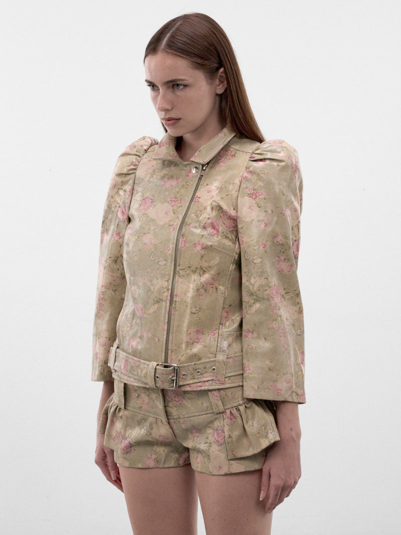 Floral Wallpaper Leather Jacket (VIJA0WAFL-WALLPAPER-FLORAL)