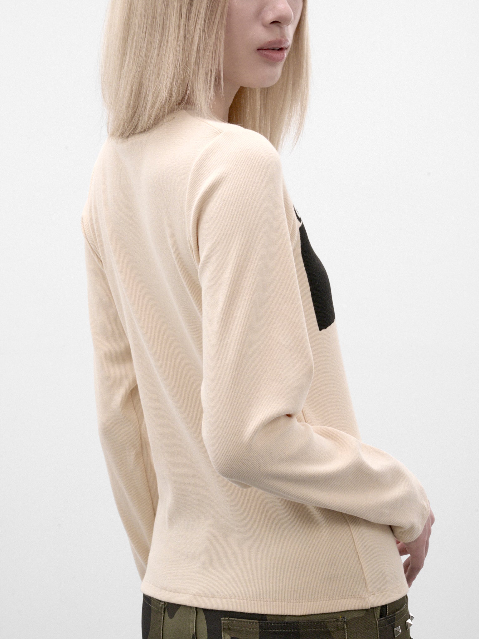 White Girls Alone Long Sleeve (VINTAGE-LS-GIRLS-ALONE-BEIGE)