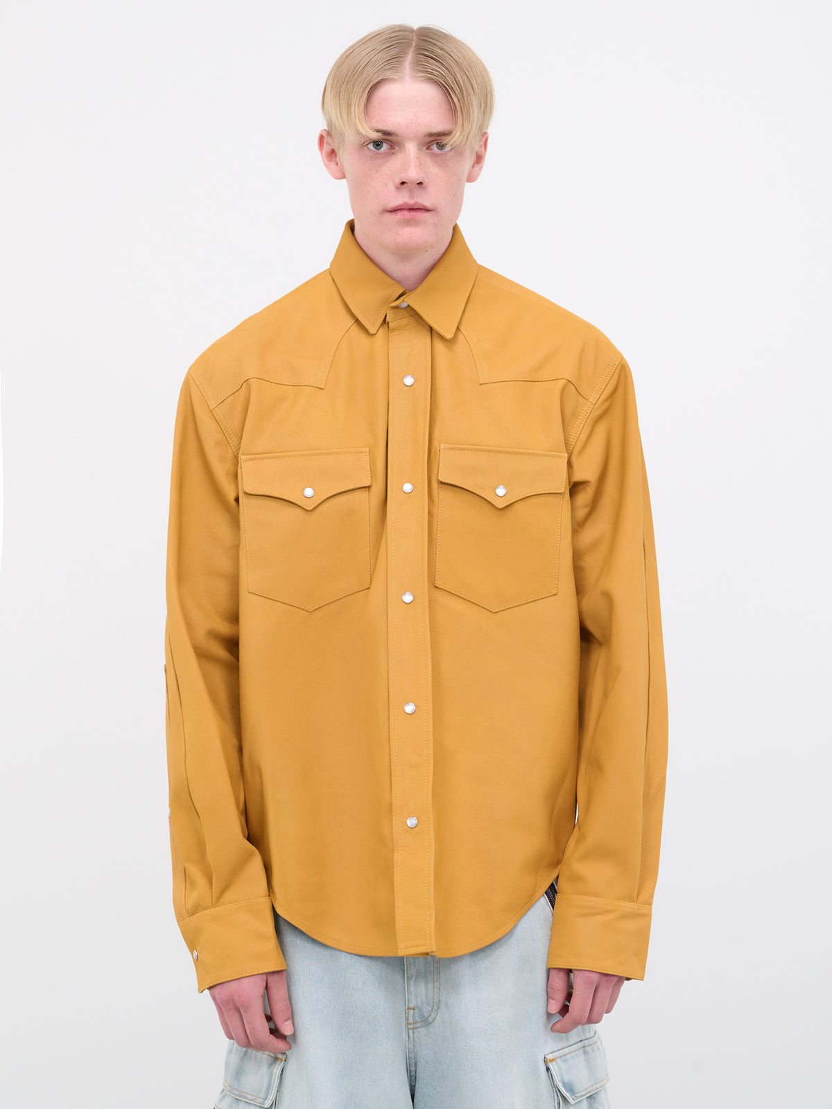 Western Leather Shirt (VL16SH100C-CARAMEL)