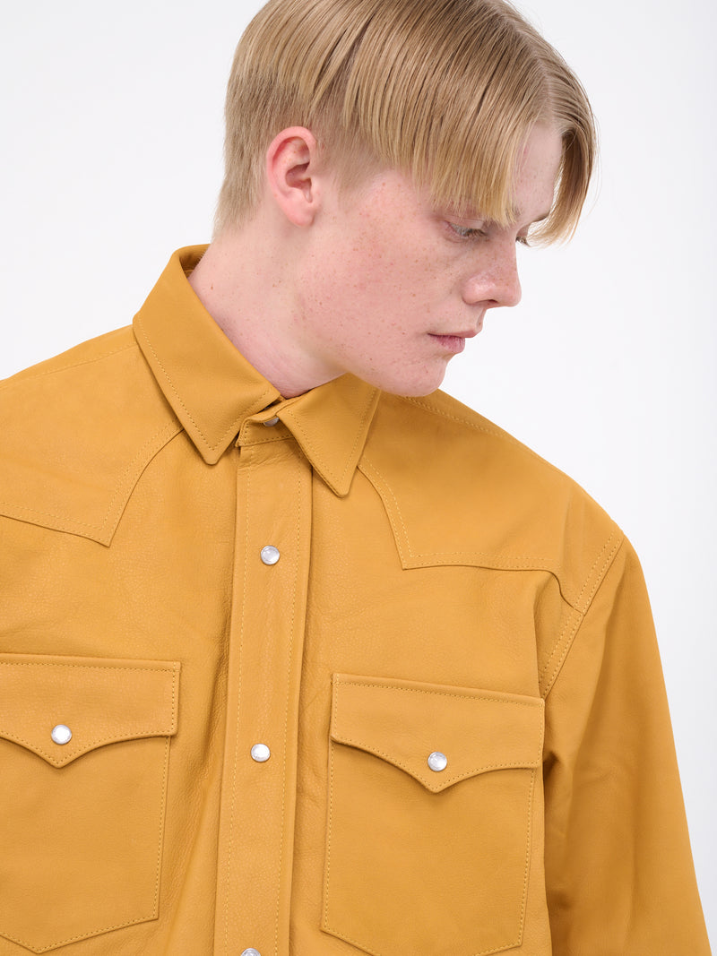 Western Leather Shirt (VL16SH100C-CARAMEL)