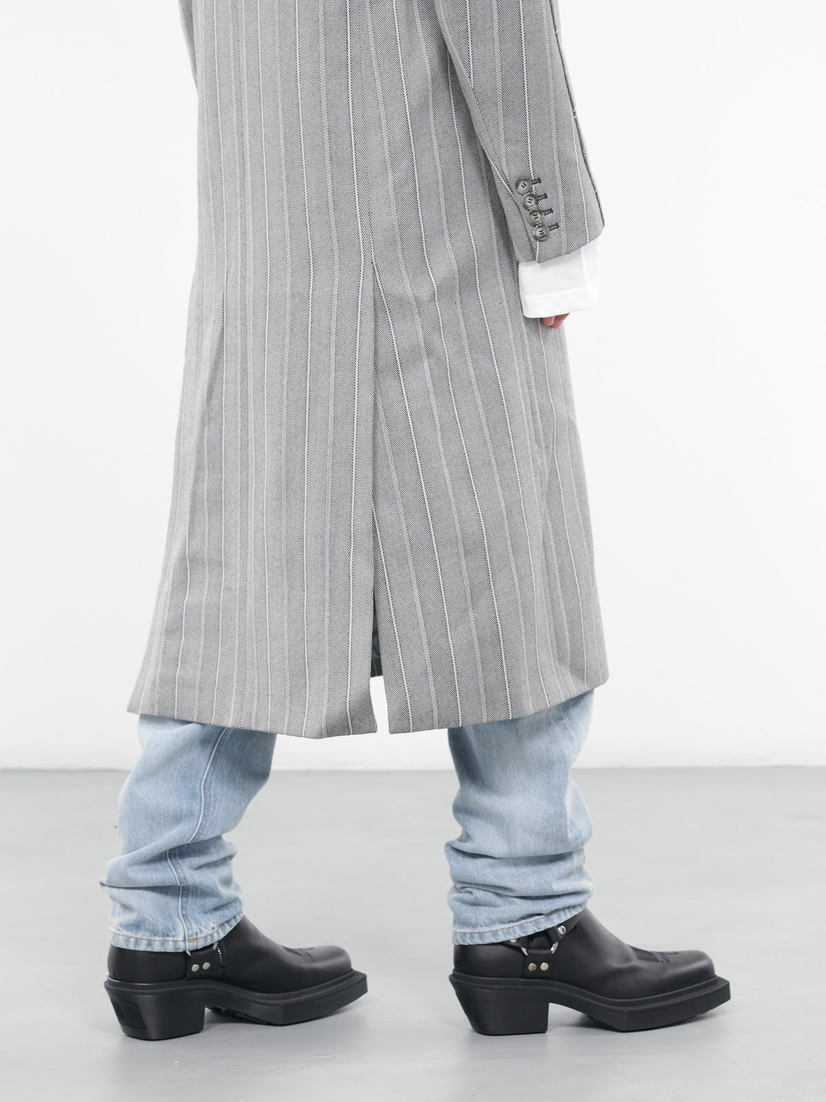 Pinstripe Trench Coat (VL18CO620G-GREY)