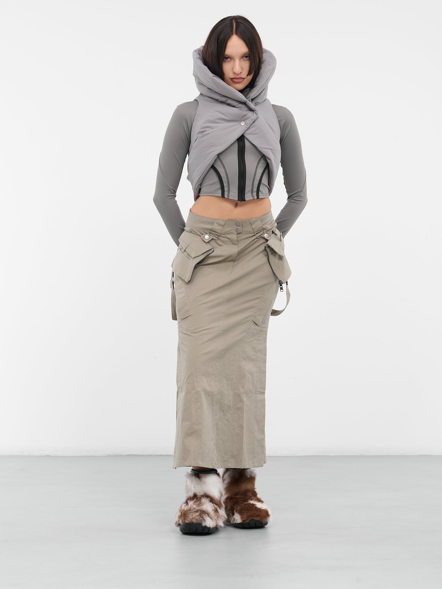Origami Bag Vest (VT1WG-WARM-GREY)
