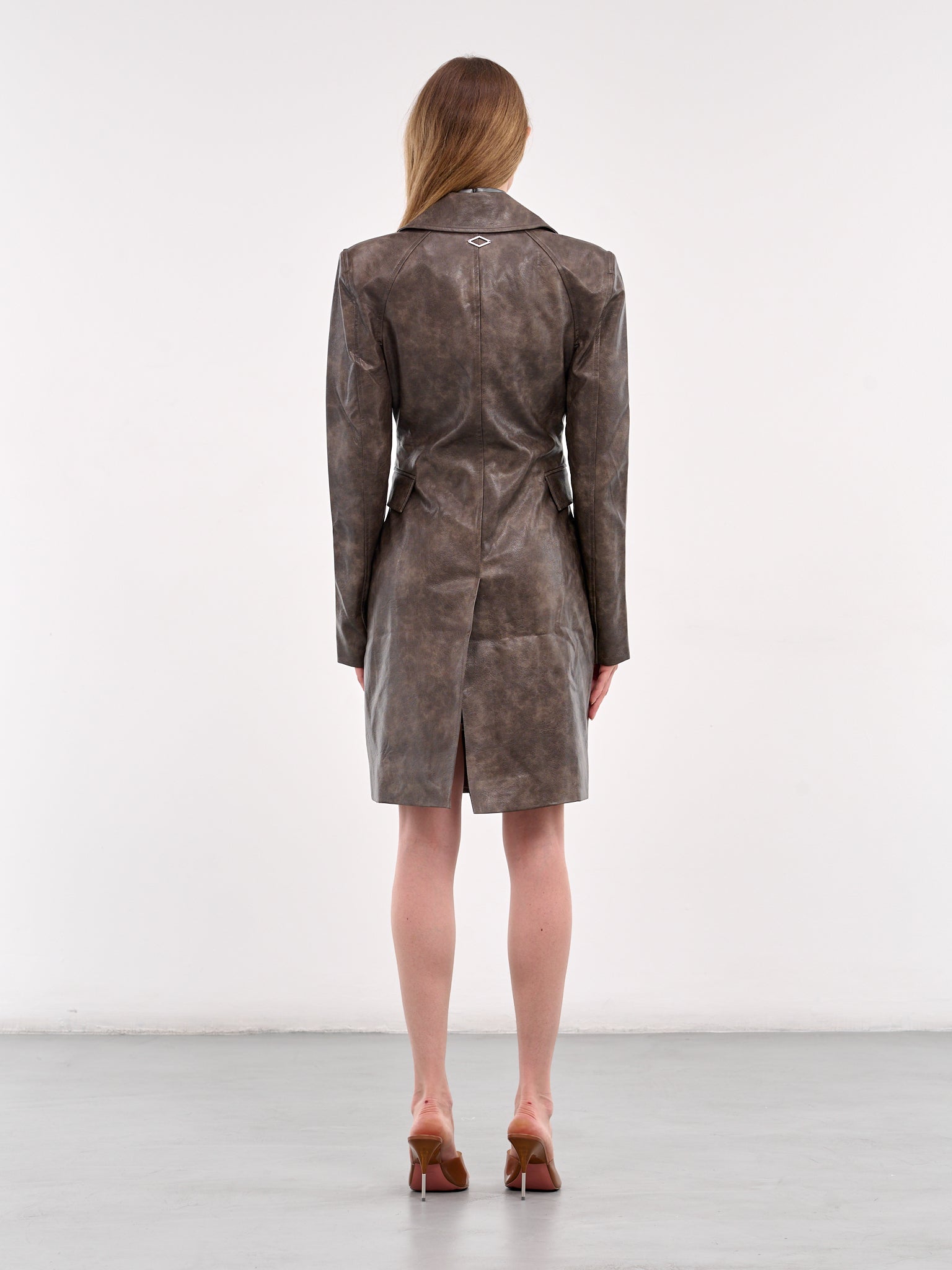 Faux Leather Coat (W-134492-WARM-BROWN)