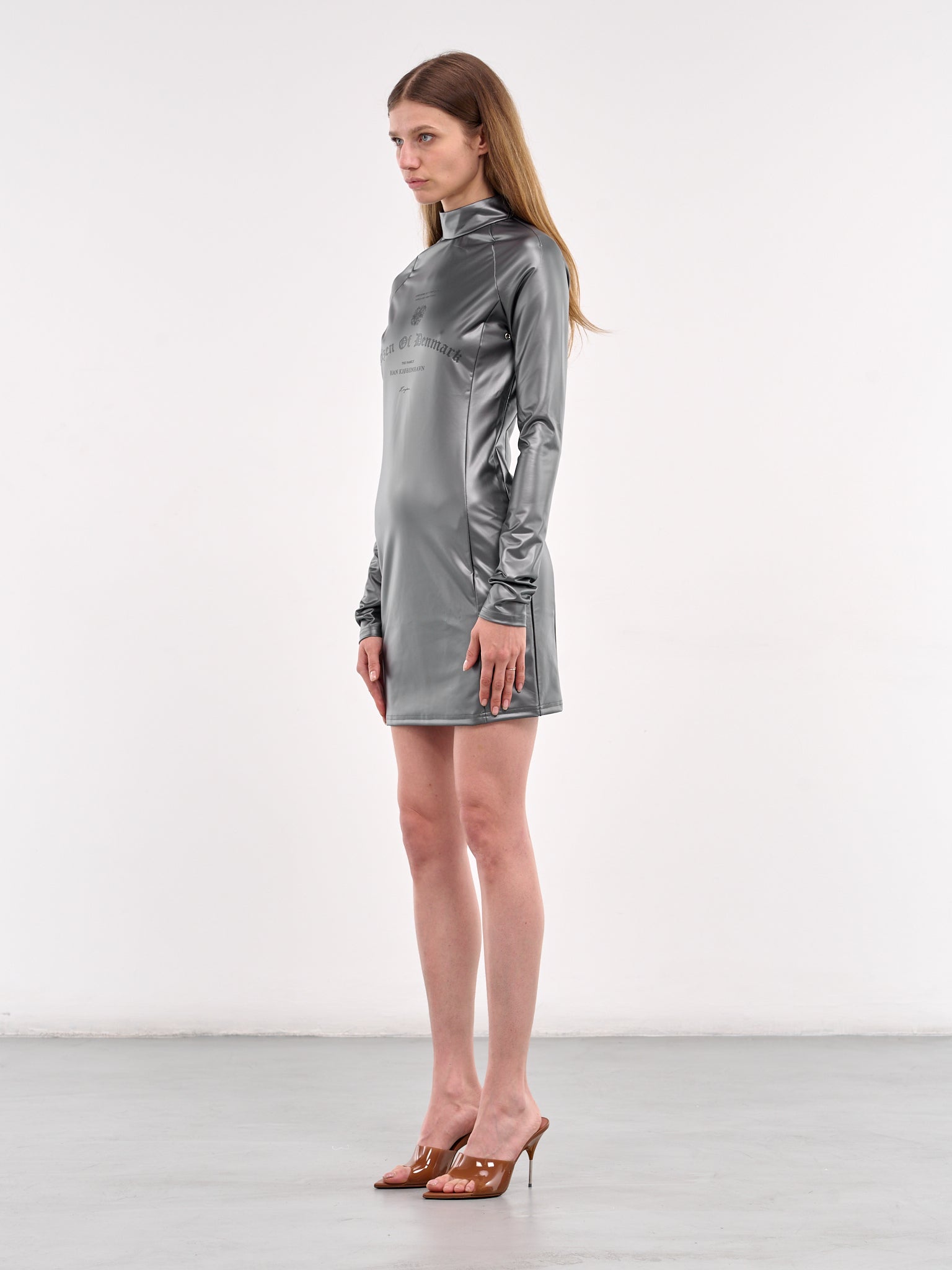 Rubber Mini Dress (W-134531-DARK-GREY)