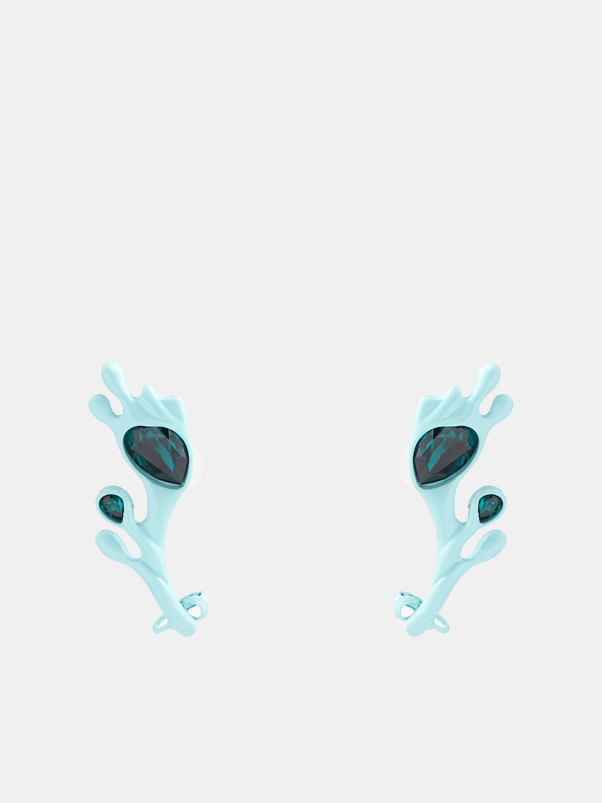 Embellished Cum Earrings (W0018-BLUE-SKY)