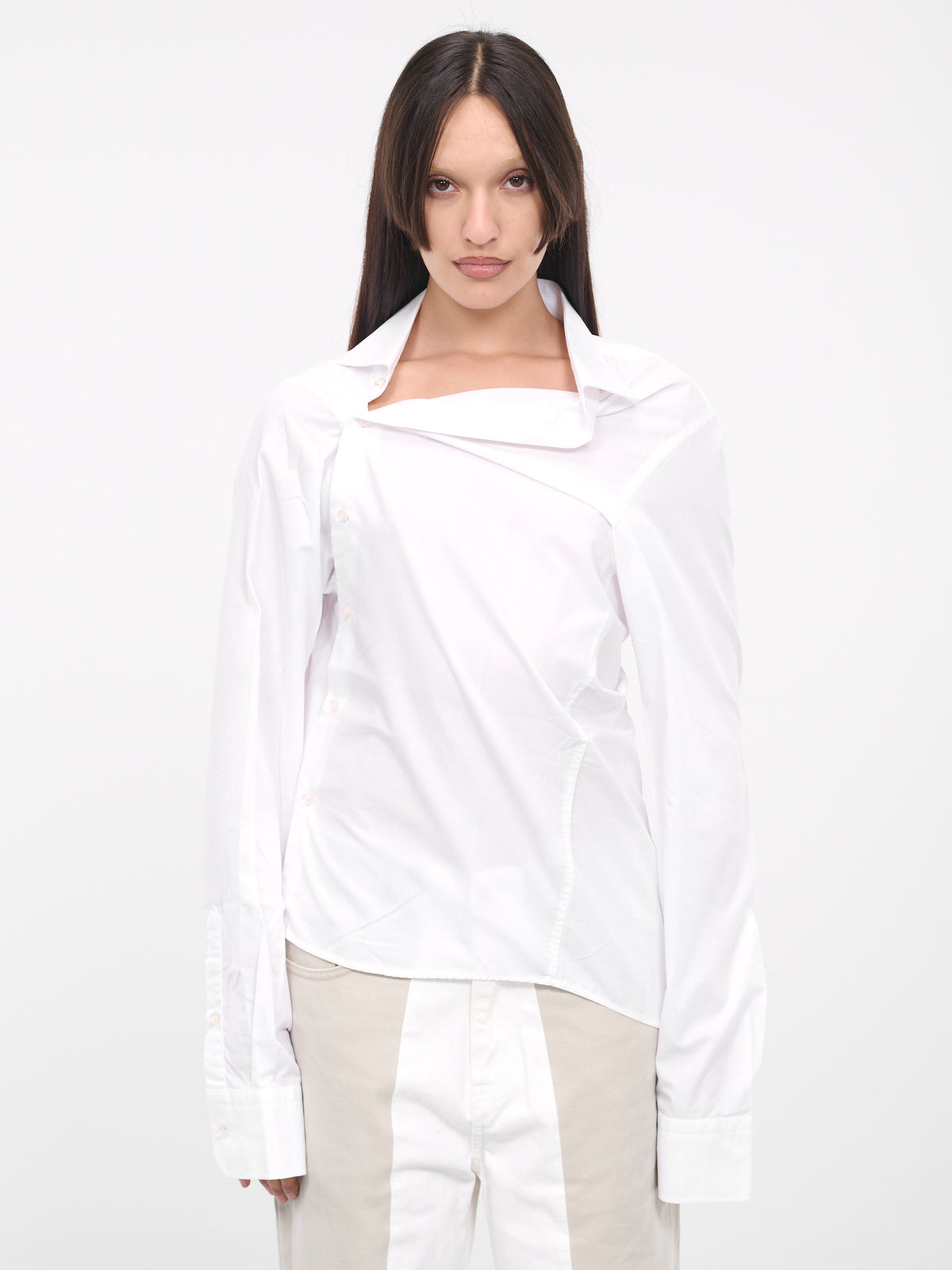 Asymmetric Shirt (W210902A01-WHITE)