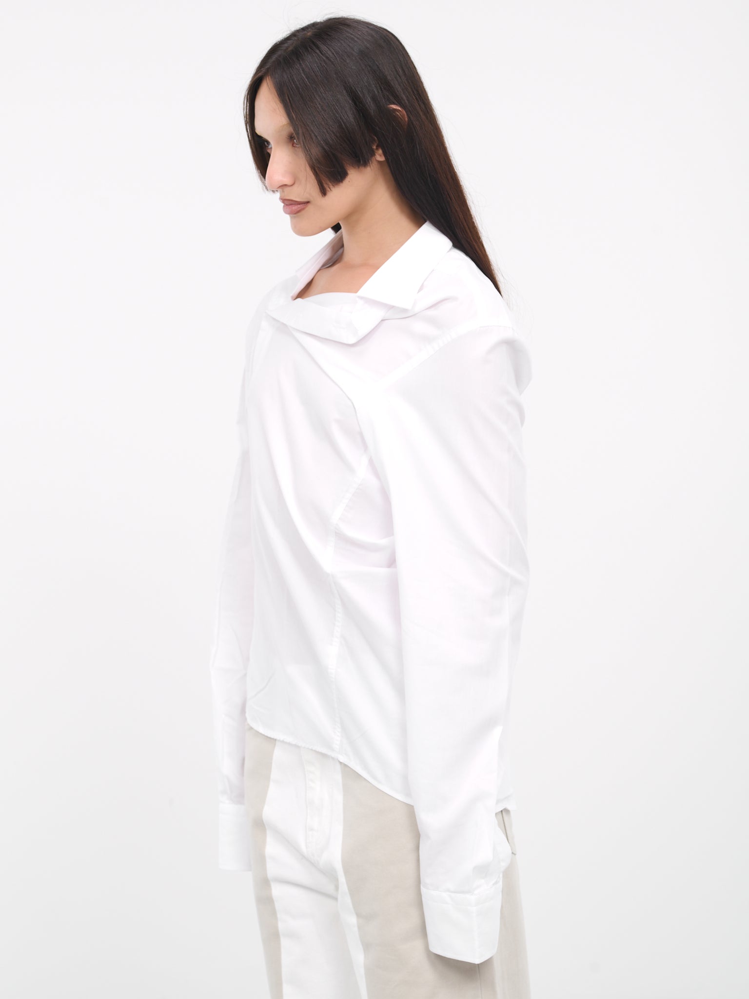 Asymmetric Shirt (W210902A01-WHITE)