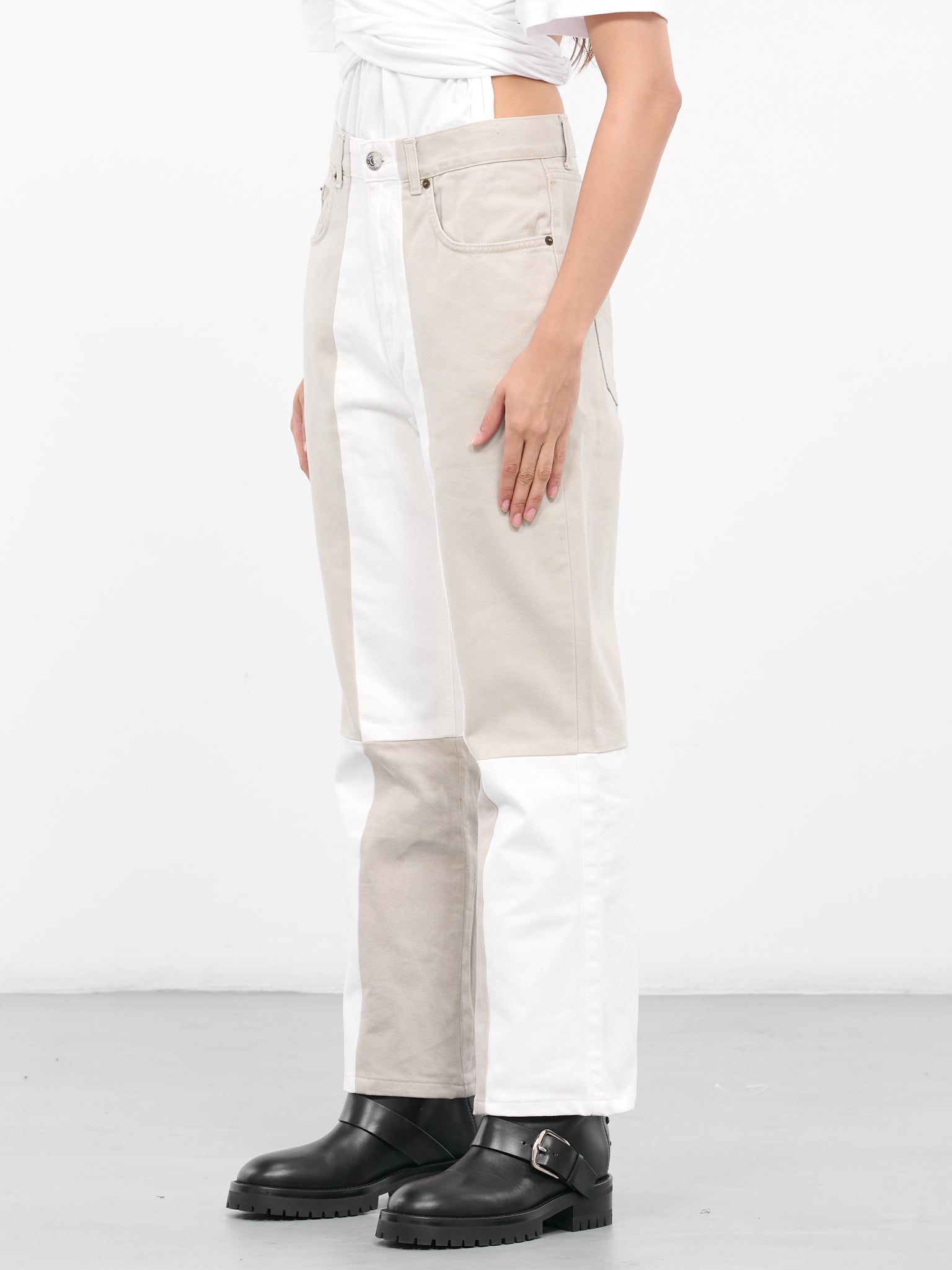 Patch Jeans (W23035PJ01-MULTI-WHITE)