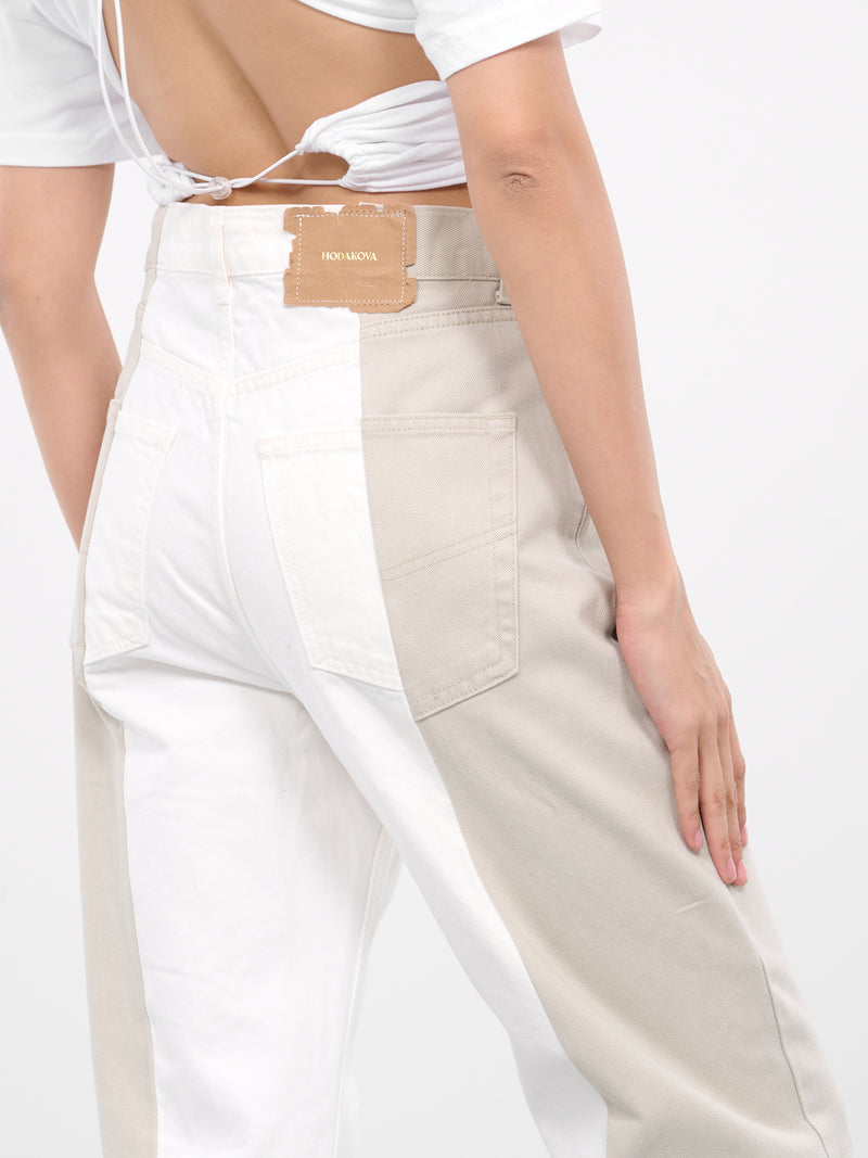 Patch Jeans (W23035PJ01-MULTI-WHITE)