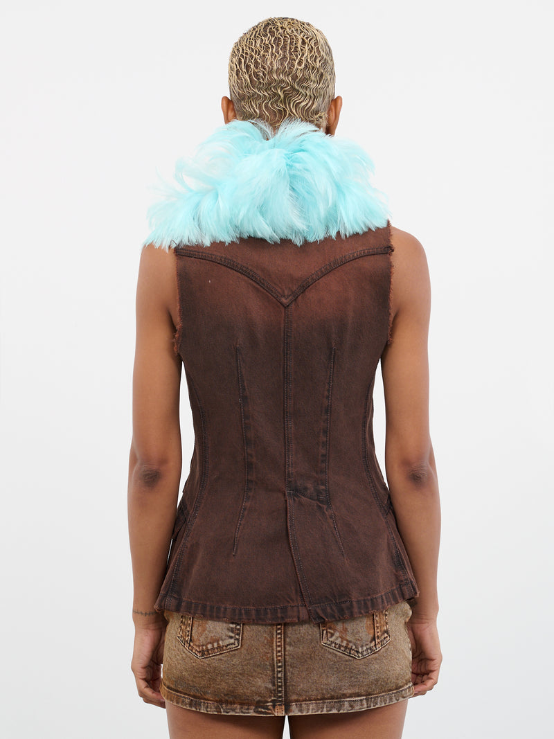 Gusa Denim Blazer (W3GU15D4RV0-GUSA-FEATHER-BROWN)