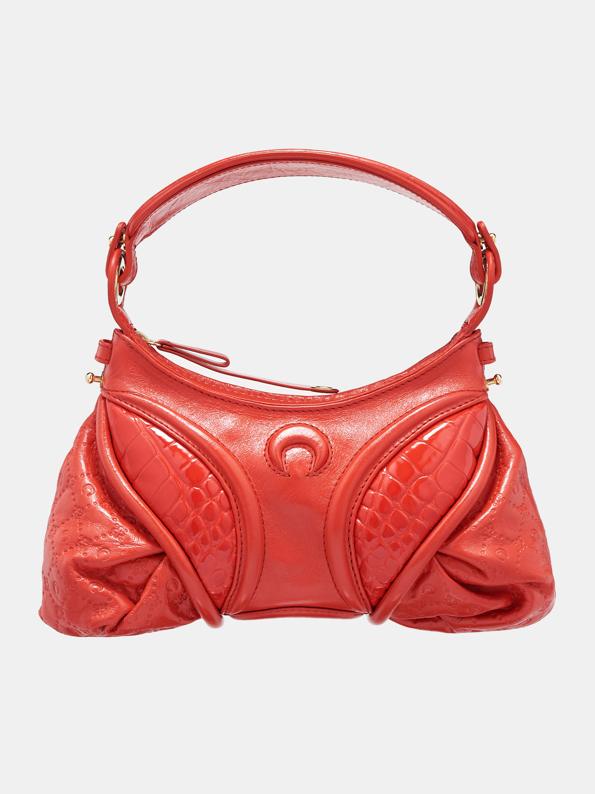 Embossed Mini Futura Bag (WBA006-CLEA0029-RED)