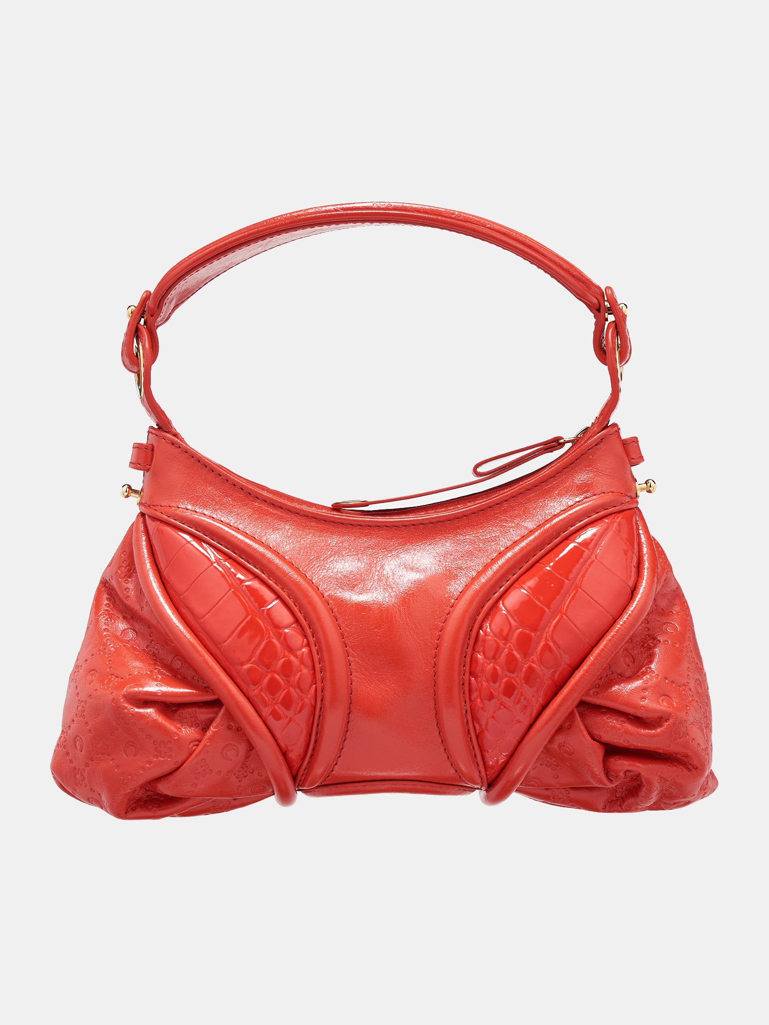 Embossed Mini Futura Bag (WBA006-CLEA0029-RED)